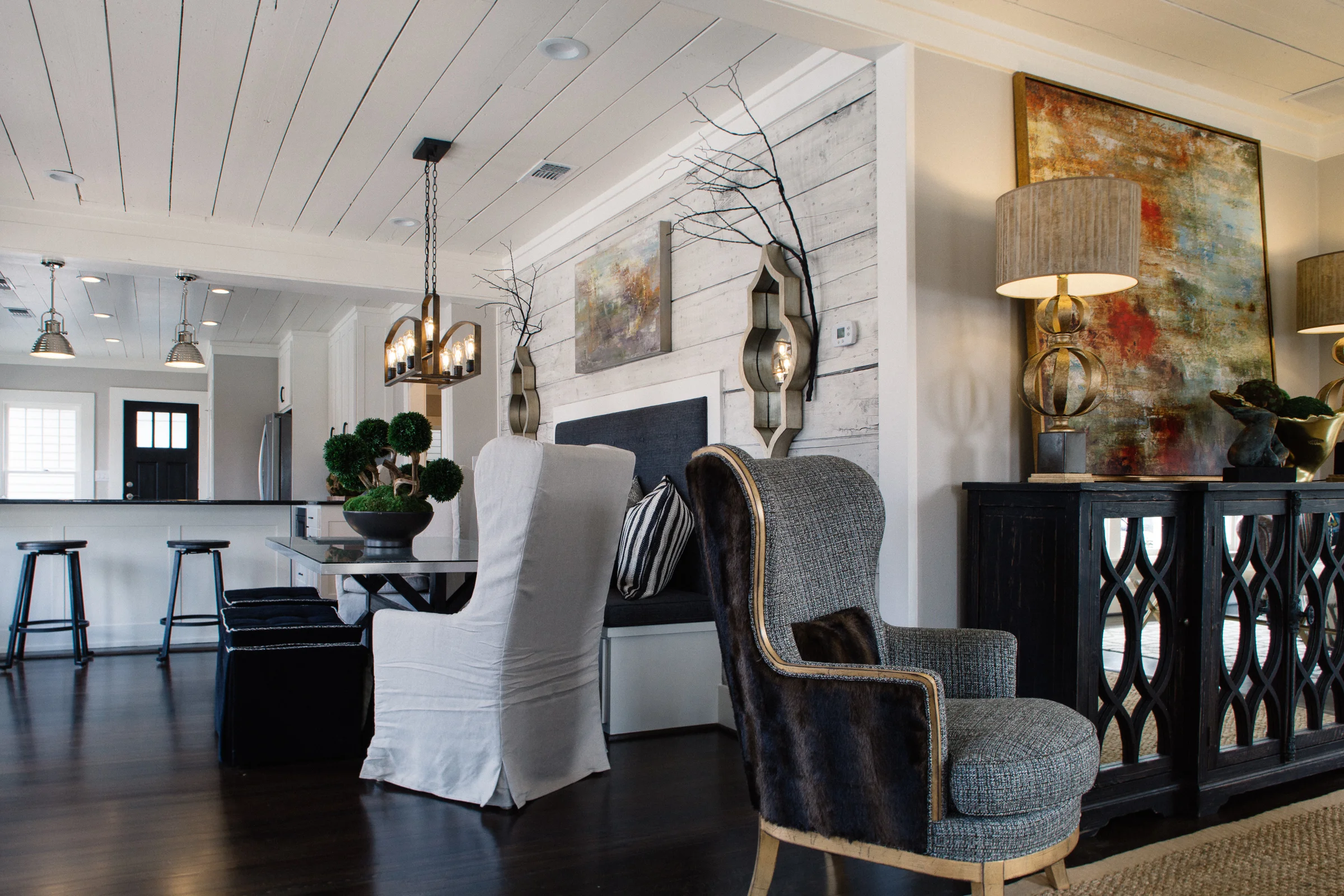 Salvage Wood Walls & Ceiling