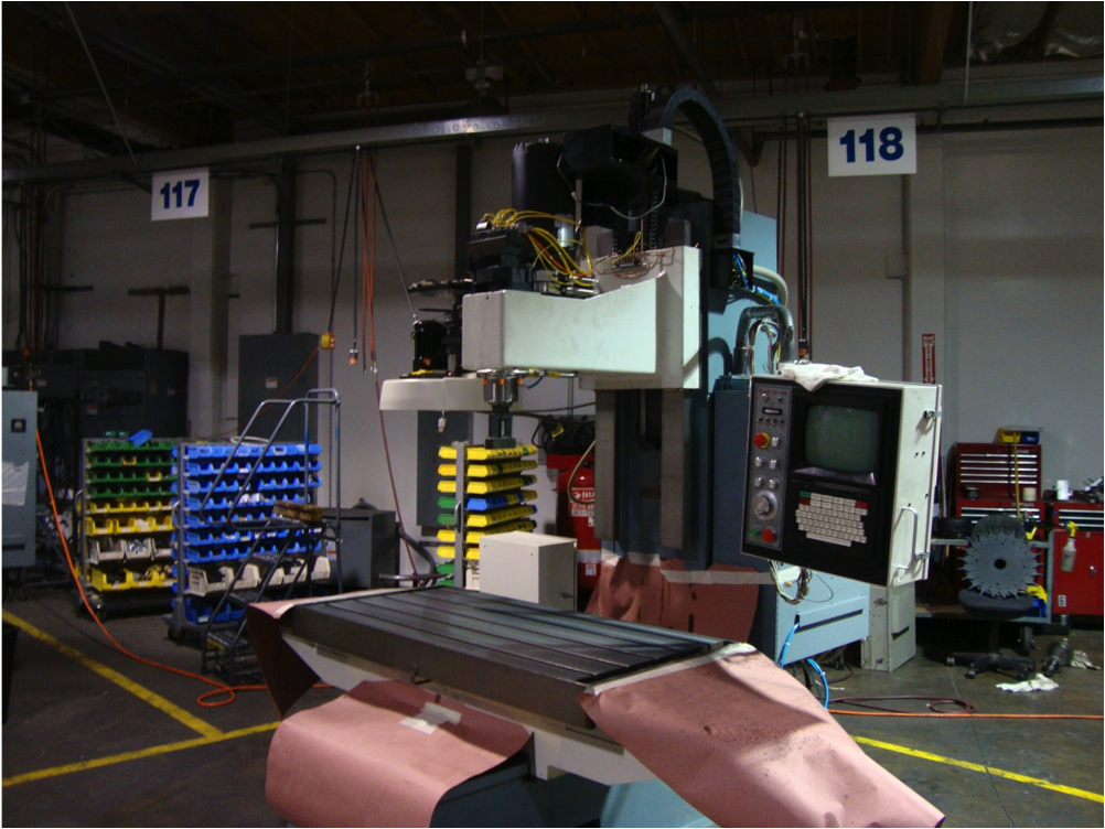 After the table is cut a 20 hour cycle takes place testing X/Y/Z, spindle RPM, and tool changes