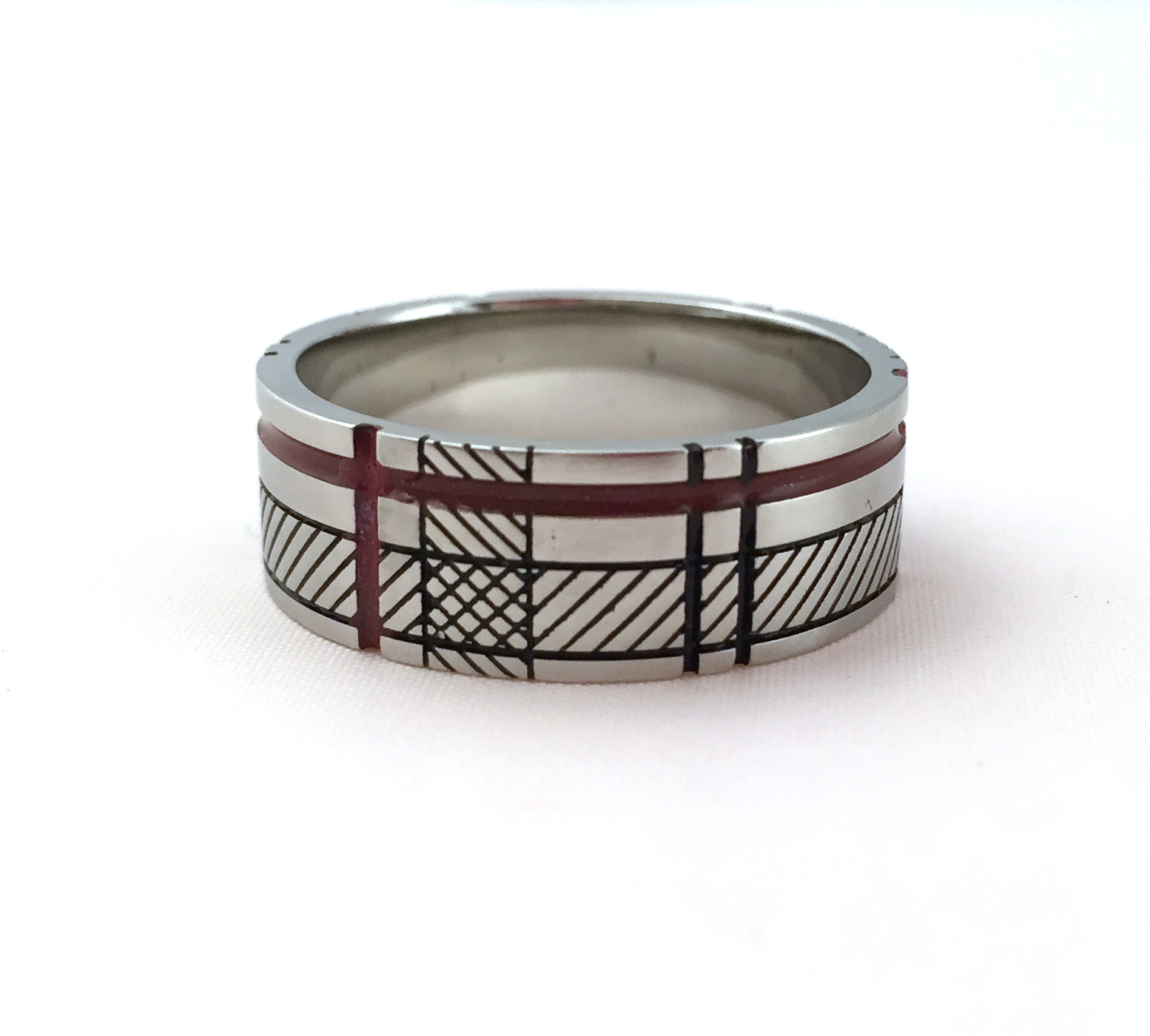Tartan Wedding Band Purple