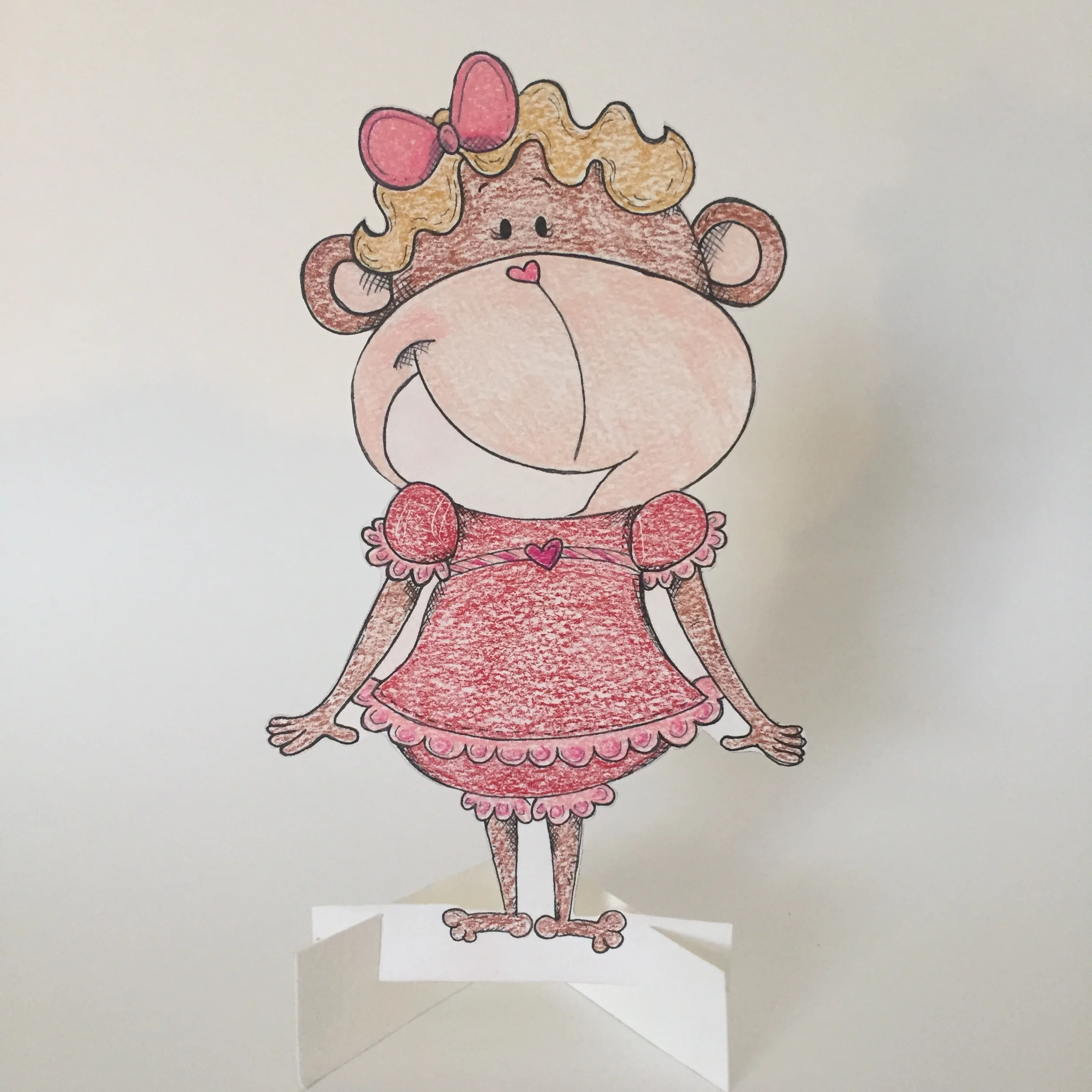 Valentine's Day paper doll made for my baby girl.