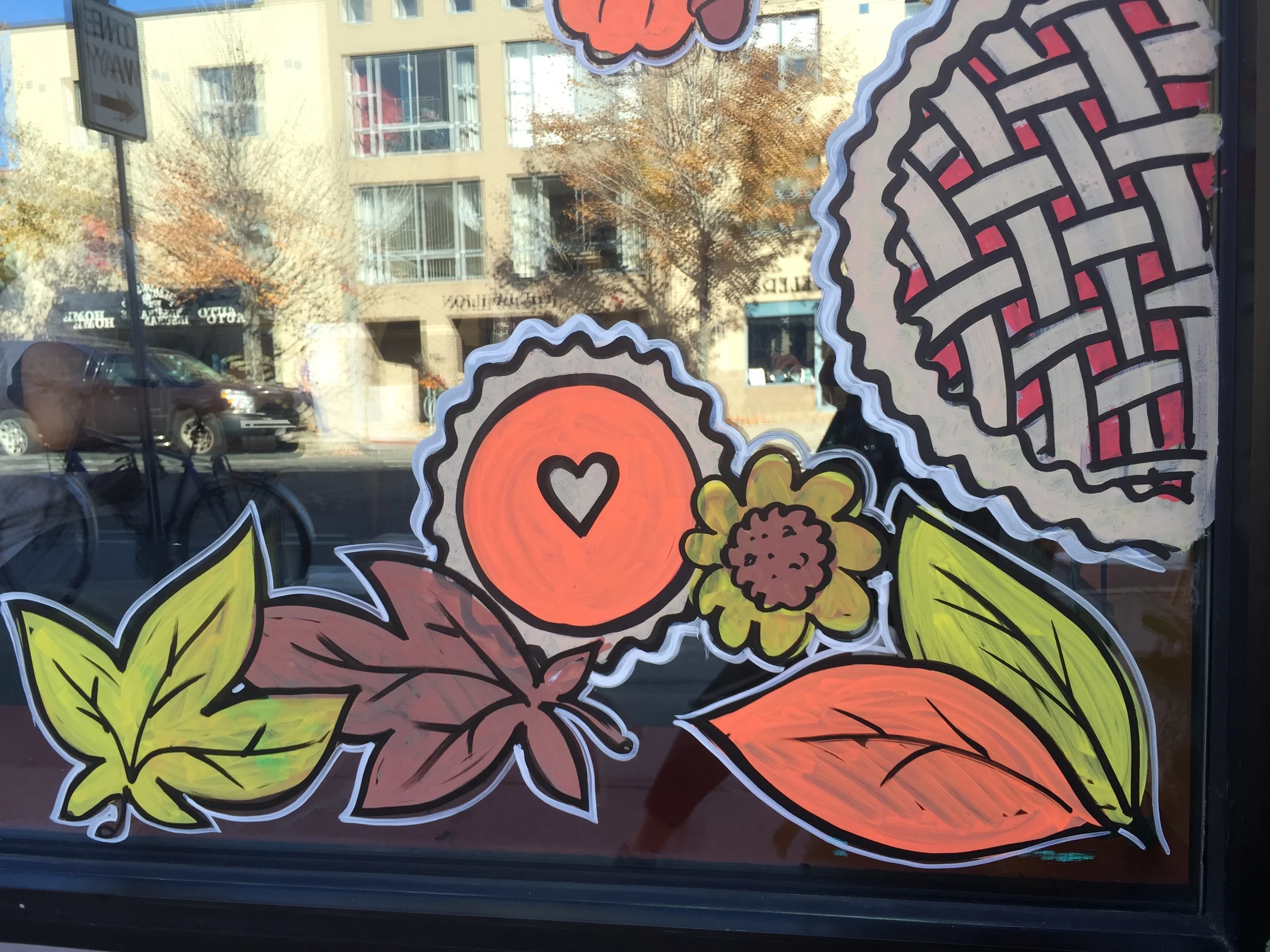 Close up Fall window splash