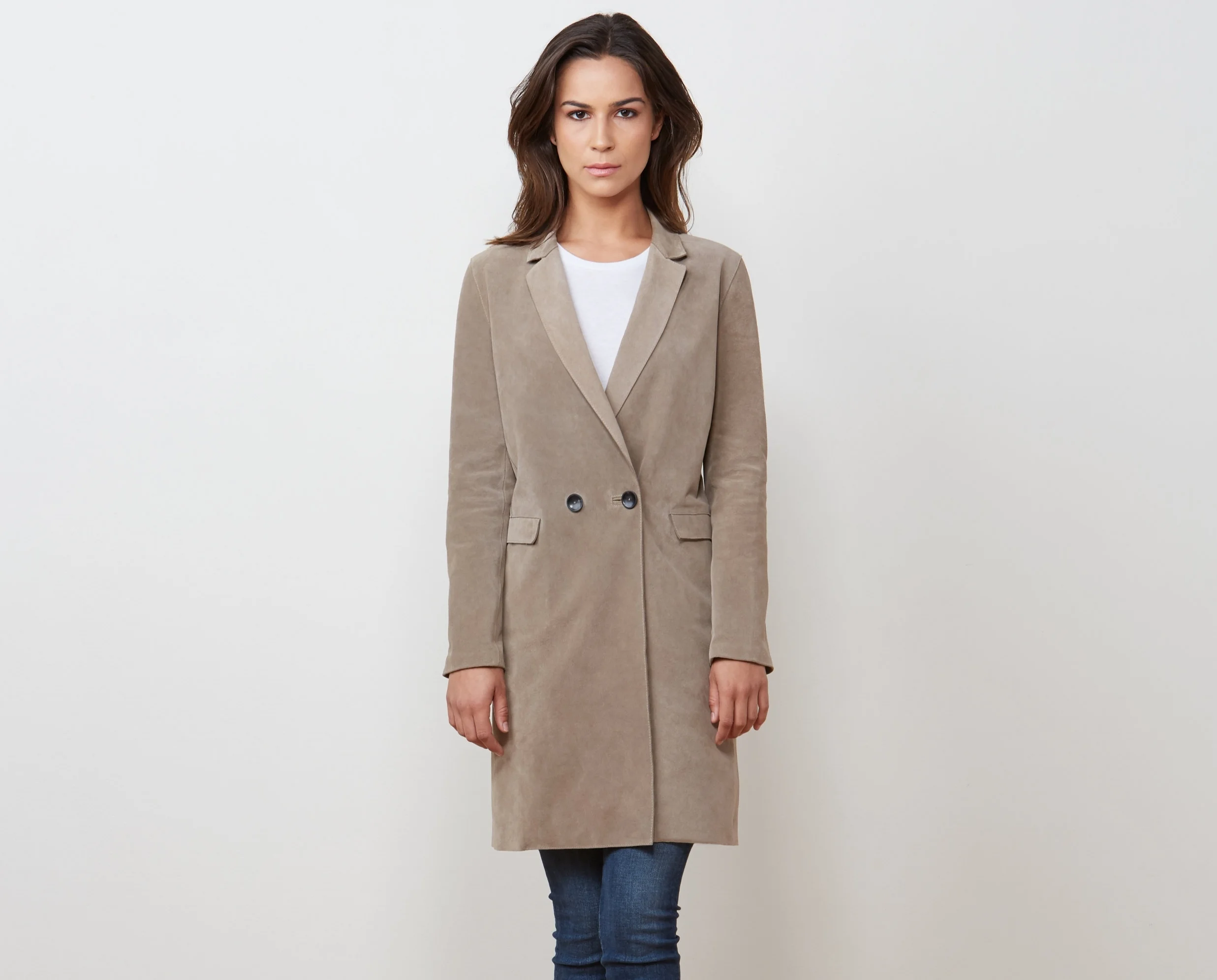 tan tailored coat