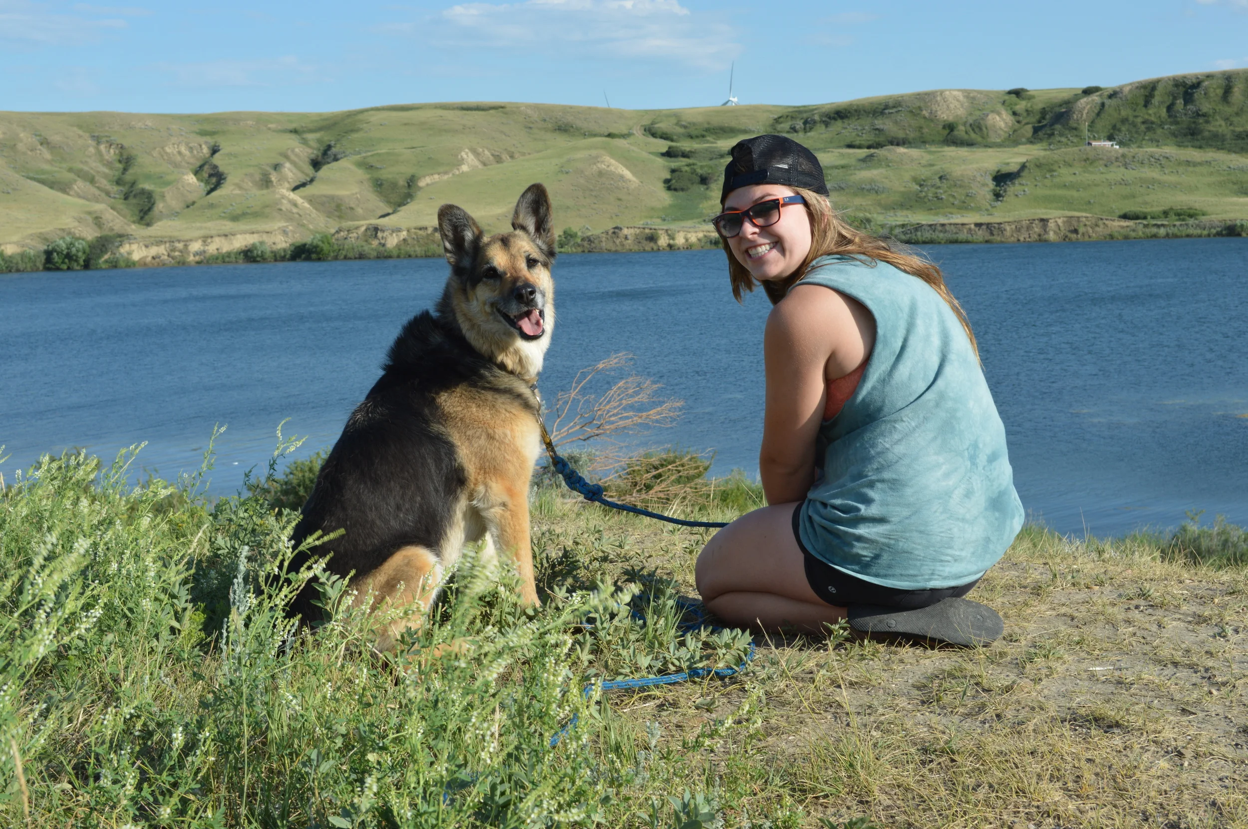 Alyx and her dog roxi