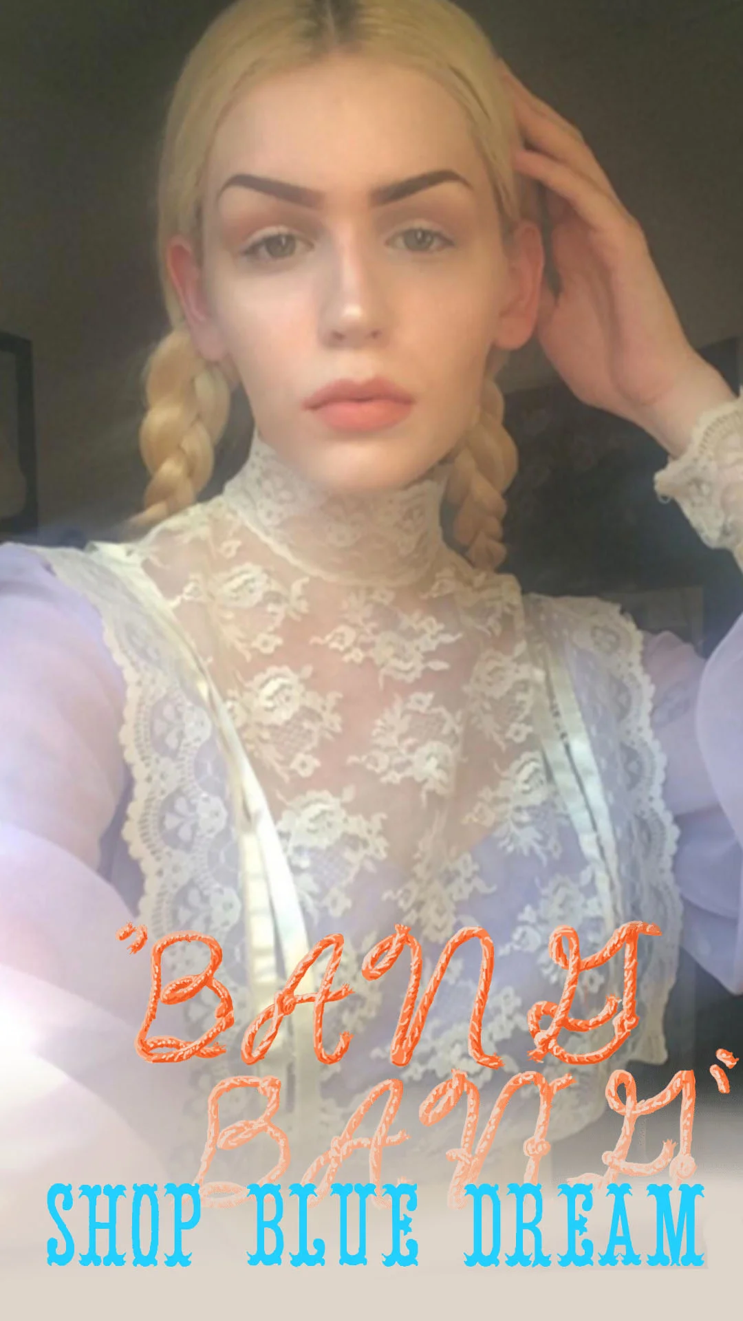 Shop Blue Dream by Lexi Kingery ; 2016; role: designed and produced Snapchat filter for sale event ; pictured: Lexi Kingery (@Clear_Bones)