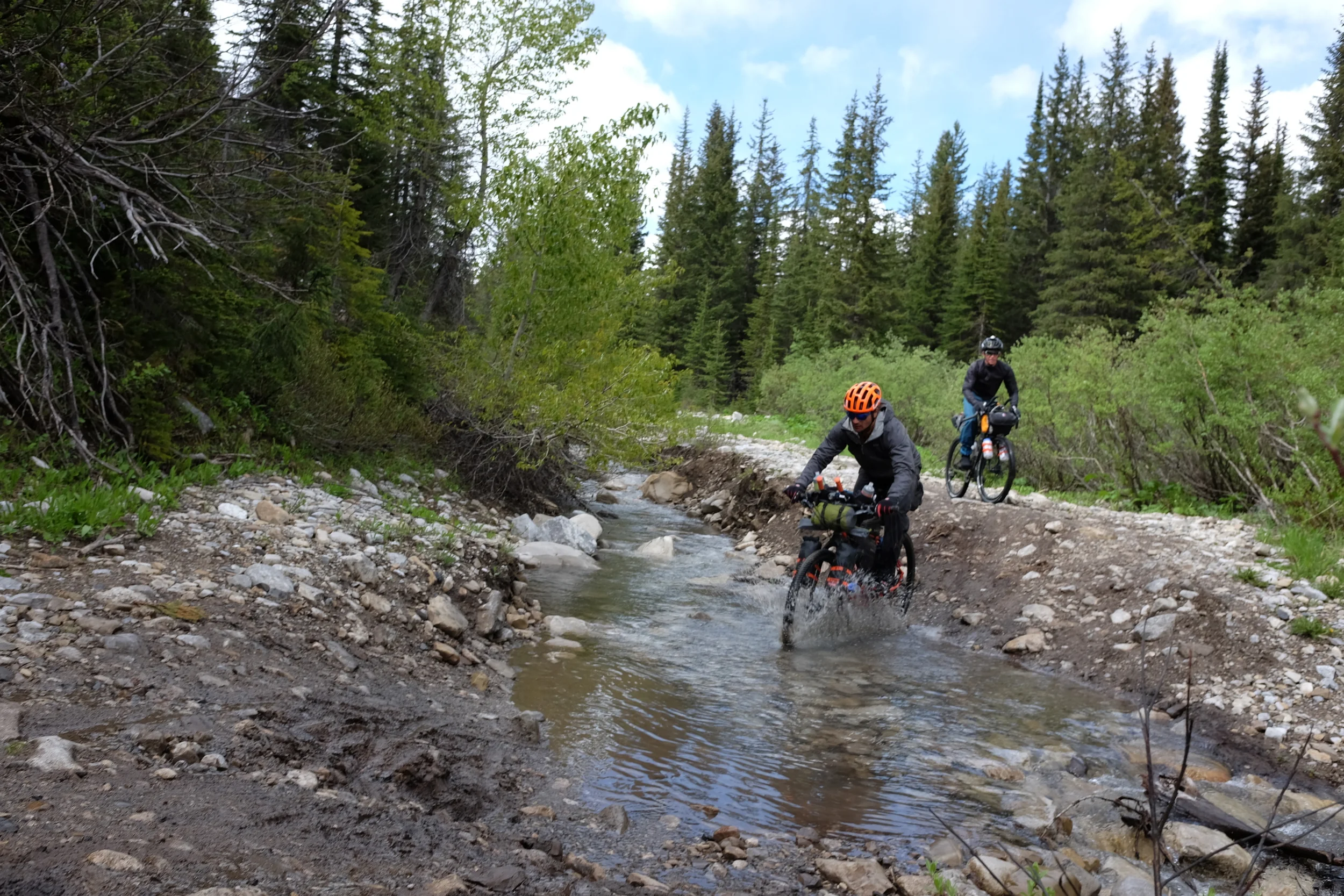 The 2nd day the trail turned into a creek. We forged as the mountains seemed to get even more beautiful all around us.