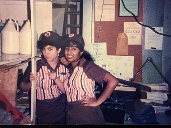 Our first job. Rockin the 31 flavors at B&R.