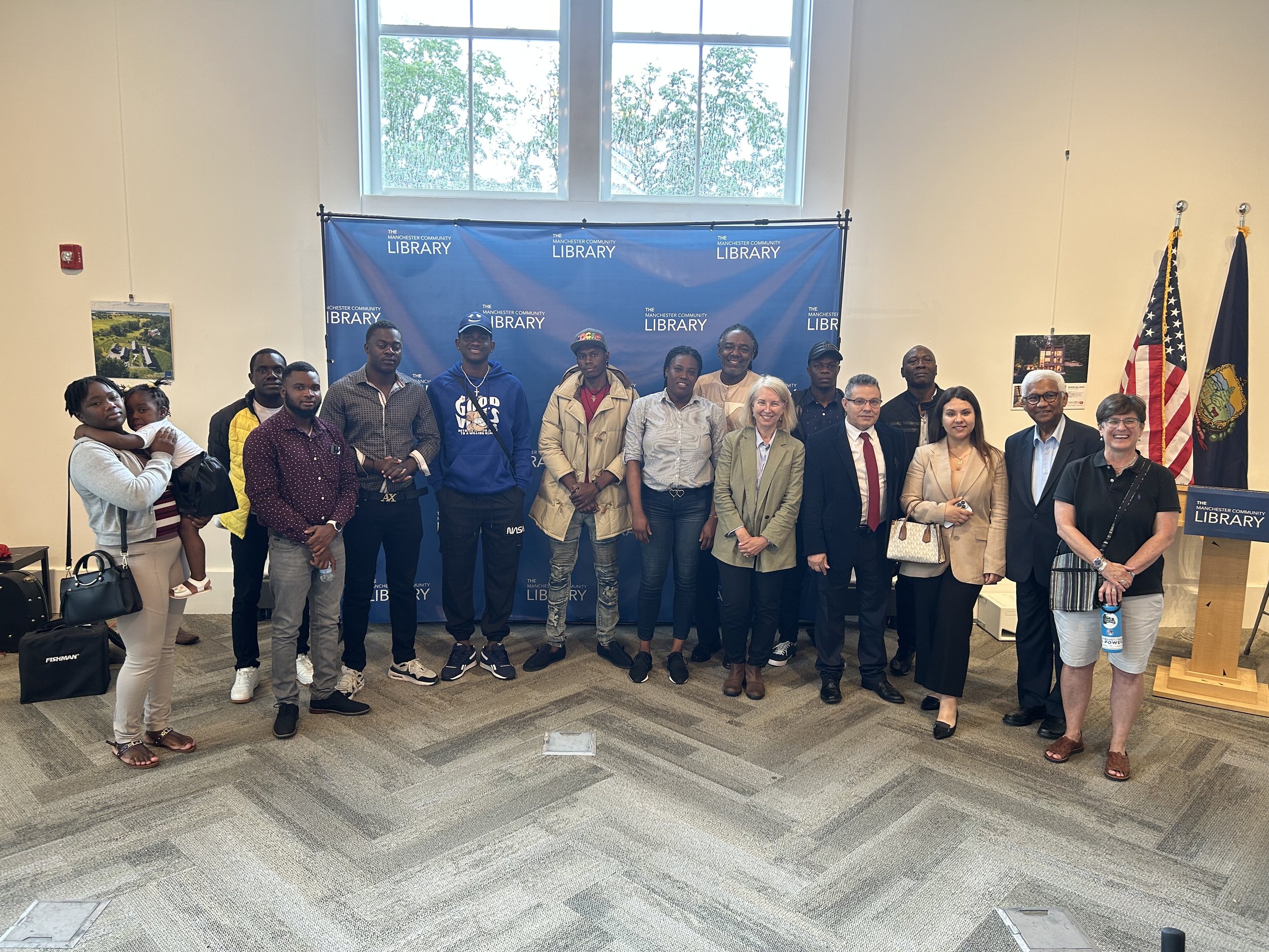 haitians at the Manchester library, for World Refugee Day, June 24, 2023