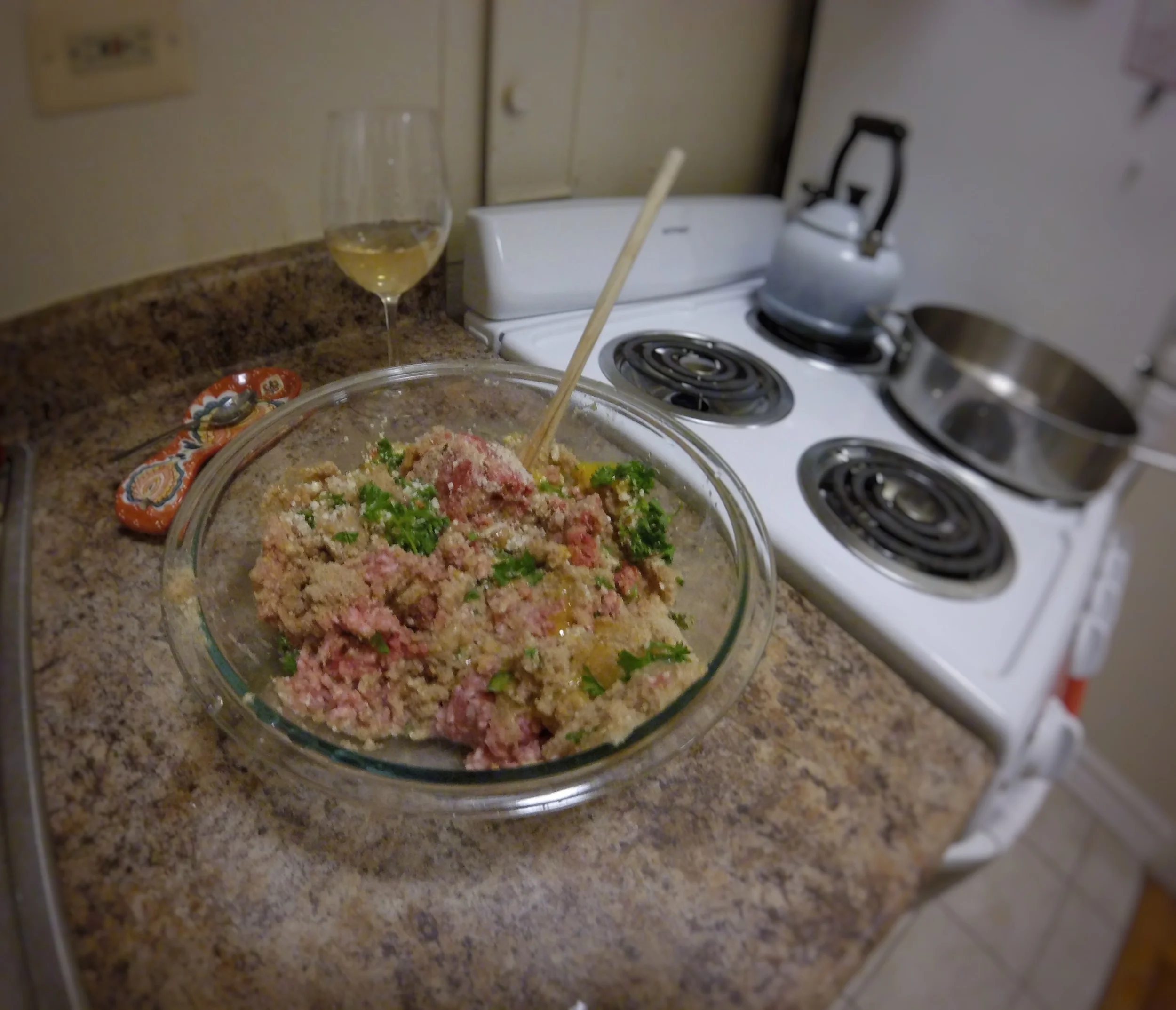 The infamous tiny kitchen
