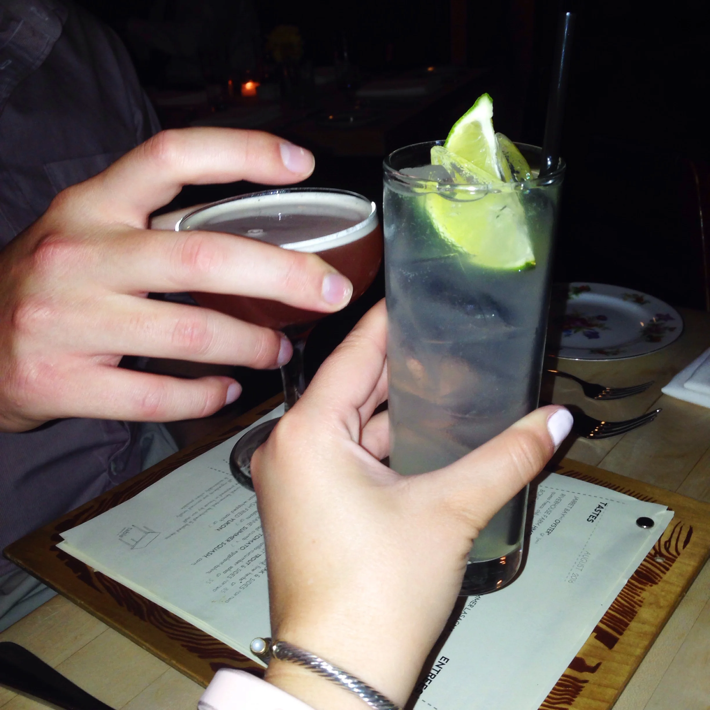 Cheers to Asheville! Cocktails at Table