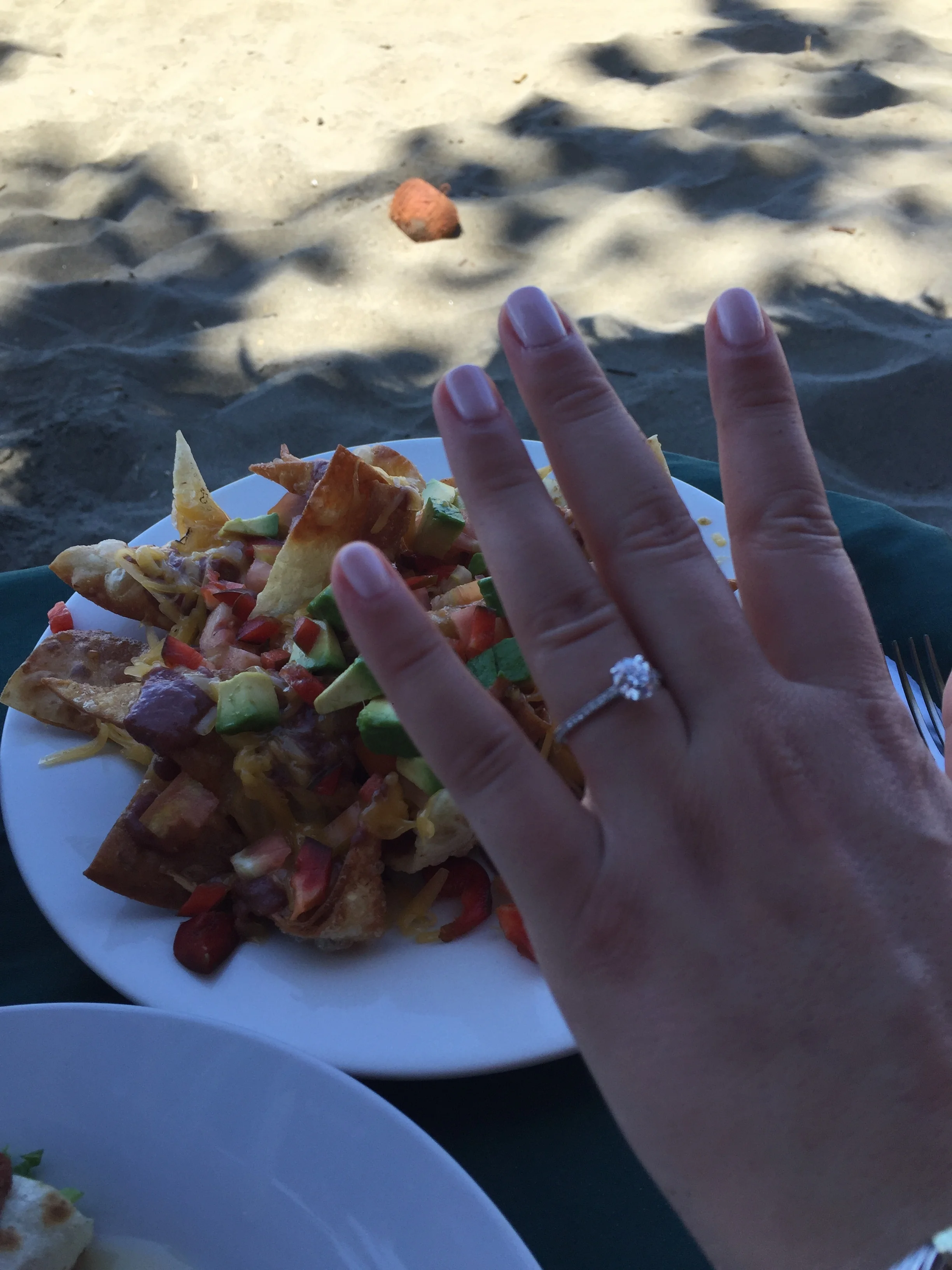 It's only appropriate that the nachos are the in-focus part of this picture.