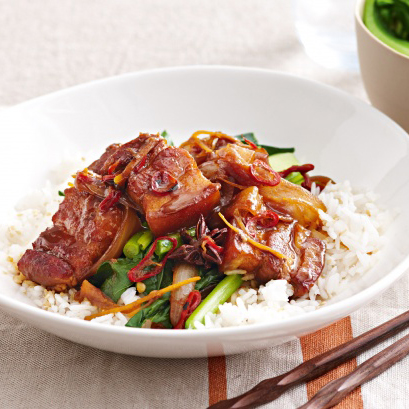 Spiced Pork with Sesame Seed Rice