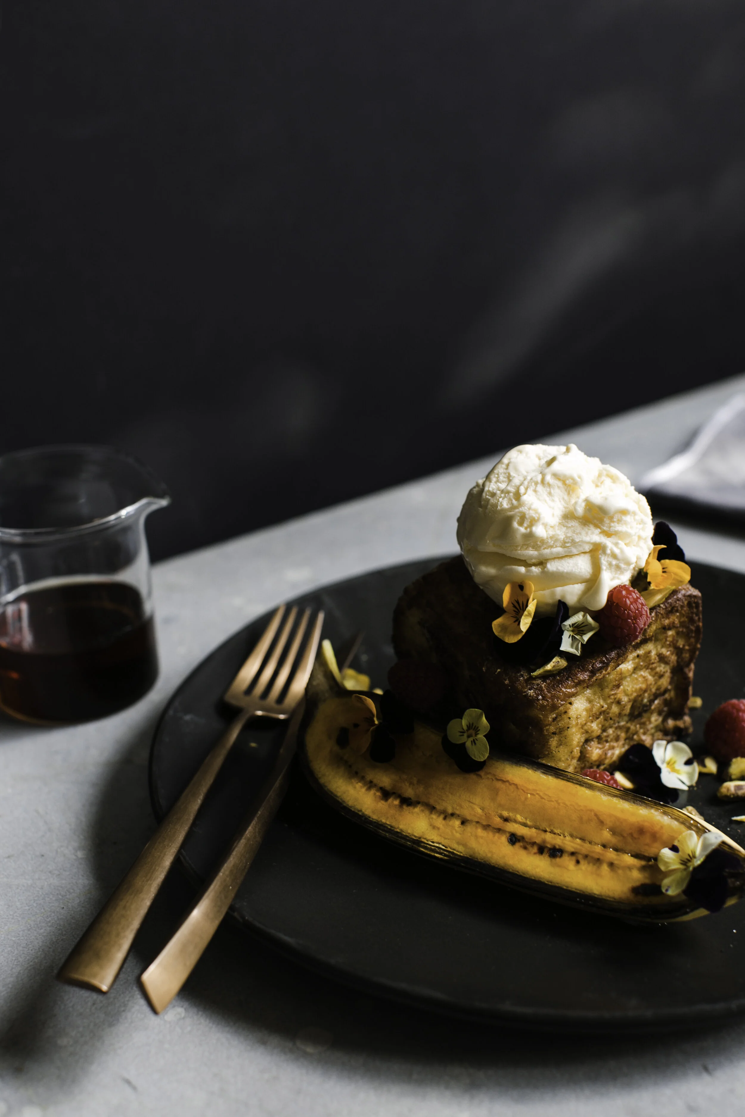 Brioche French Toast with Brûléed Bananas