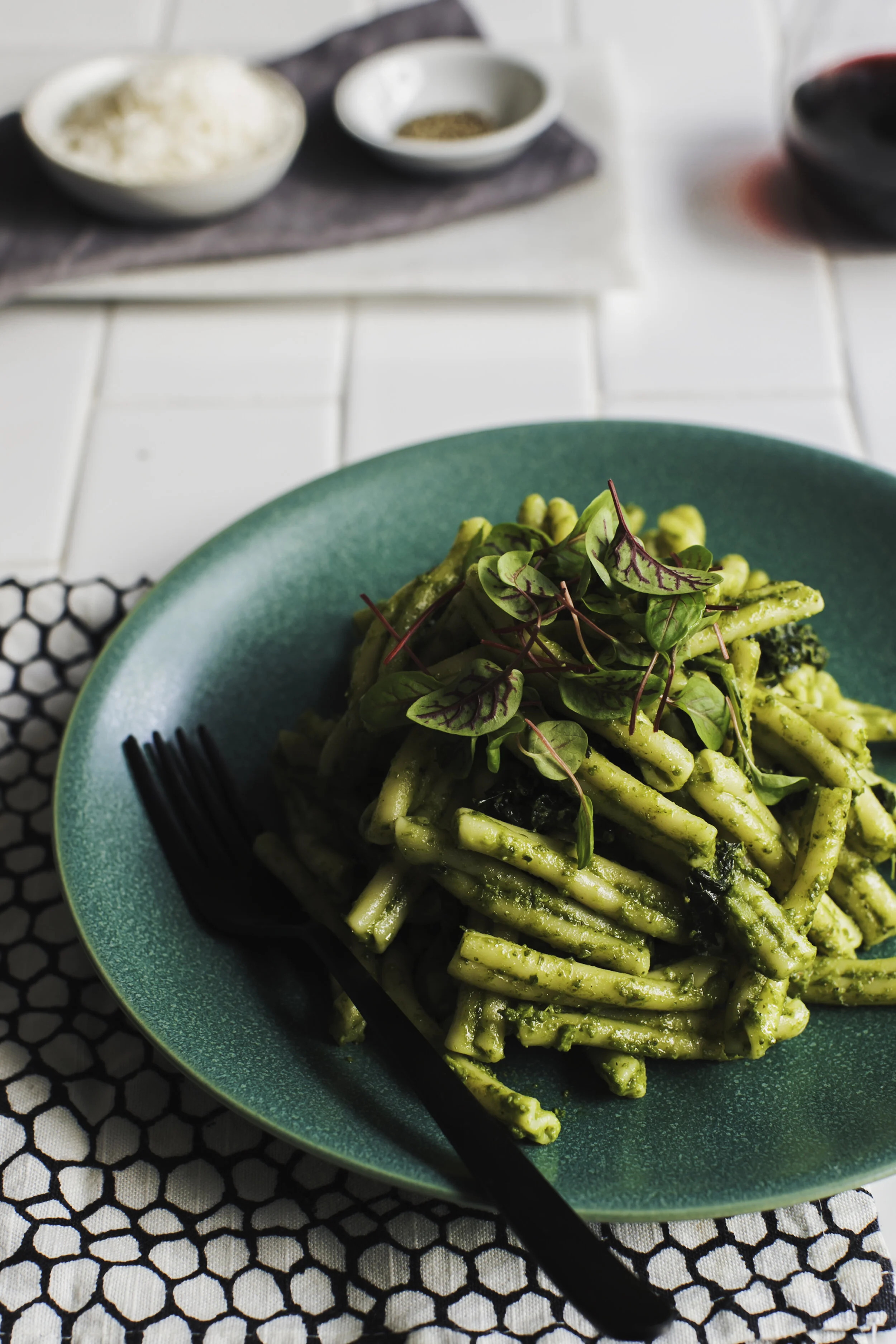 Casarecce Pasta with Homemade Pesto