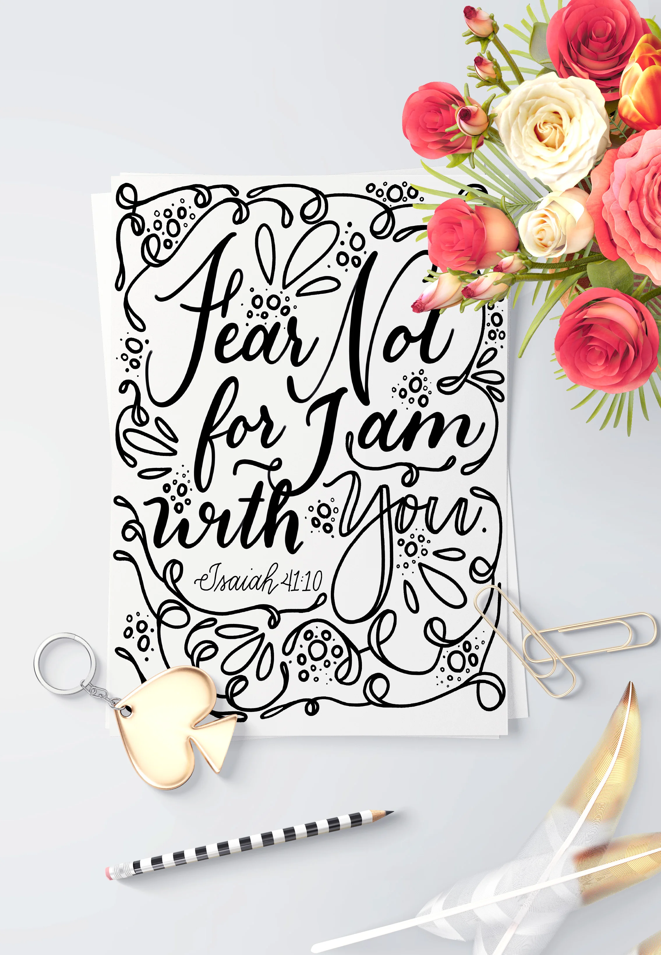INSTANT DOWNLOAD! Bloom: a hand drawn Christian coloring book. Relax and unwind by meditating on Scripture. Simply grab some colored pencils, crayons or markers and create!