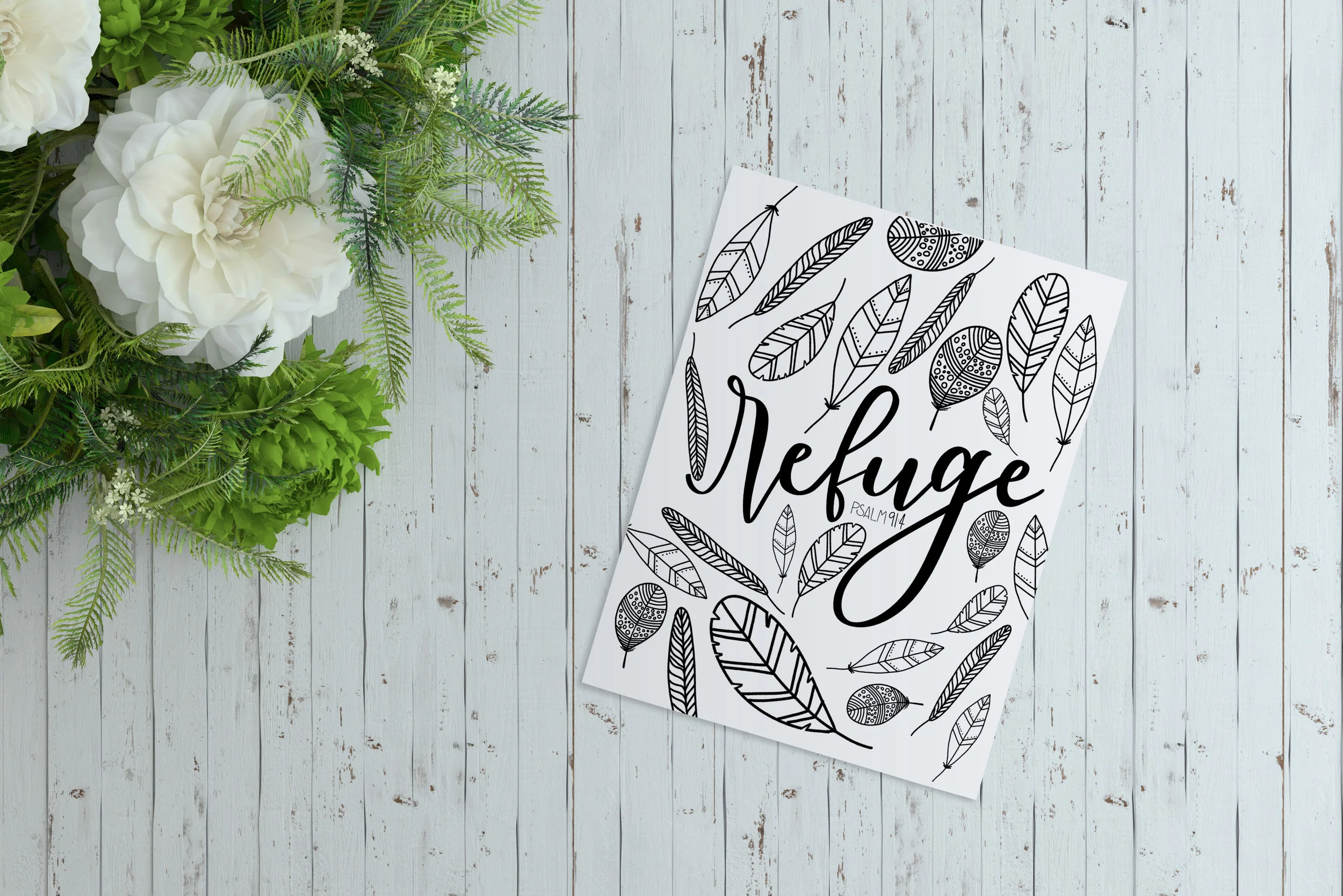 INSTANT DOWNLOAD! Bloom: a hand drawn Christian coloring book. Relax and unwind by meditating on Scripture. Simply grab some colored pencils, crayons or markers and create!
