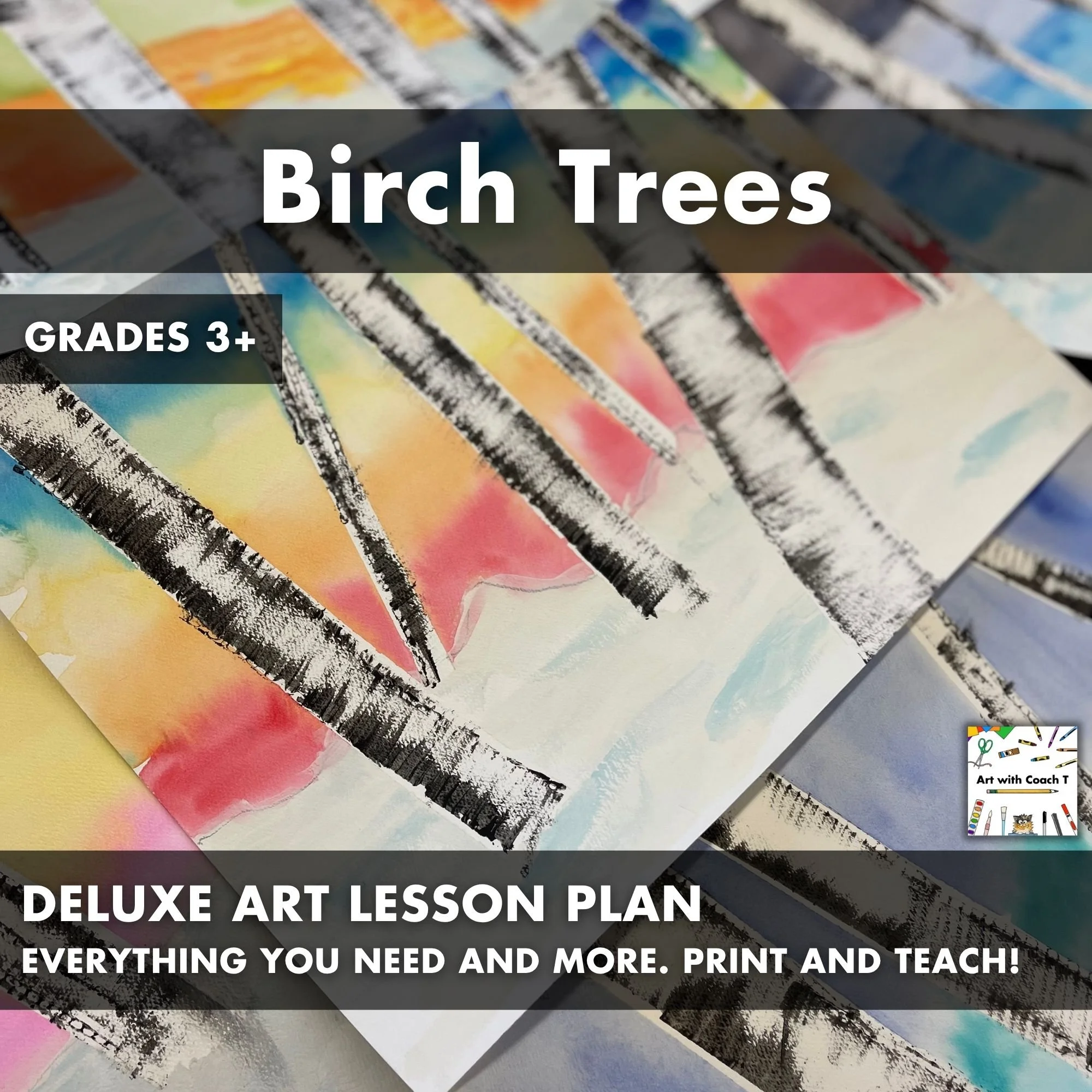 Birch Trees Deluxe Art Lesson Plan
