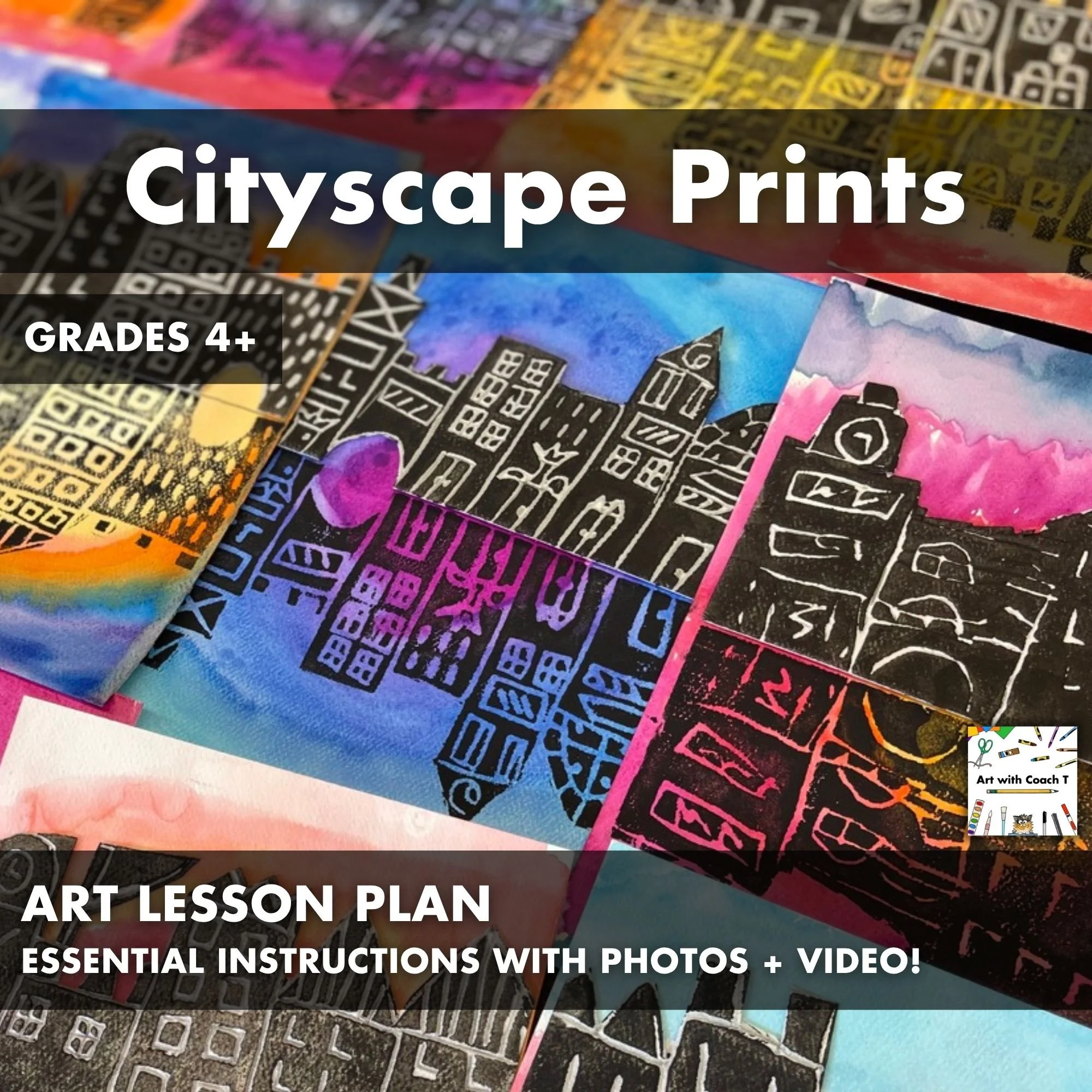 Cityscape Printmaking Art Lesson Plan