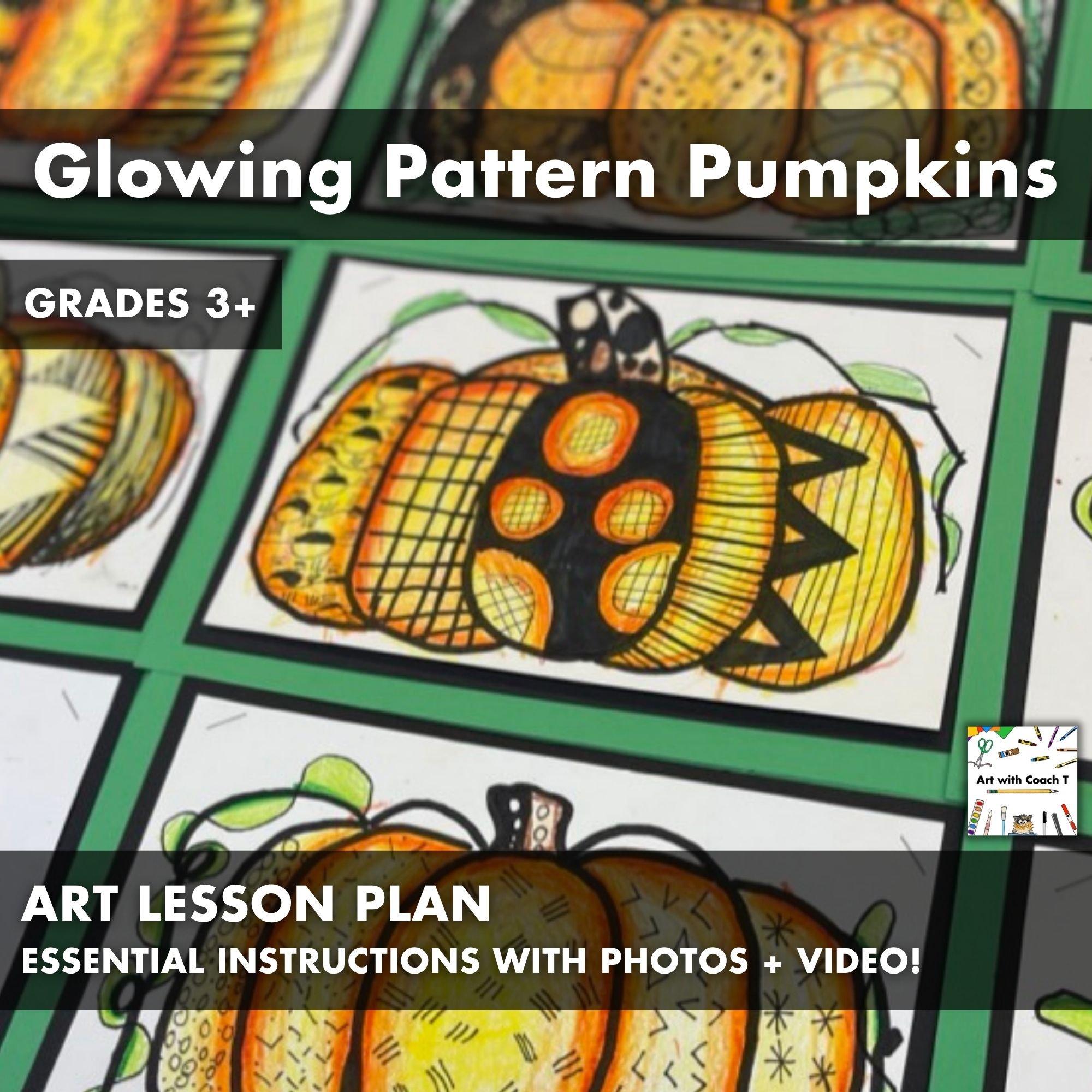 Glowing Pumpkins Art Lesson Plan