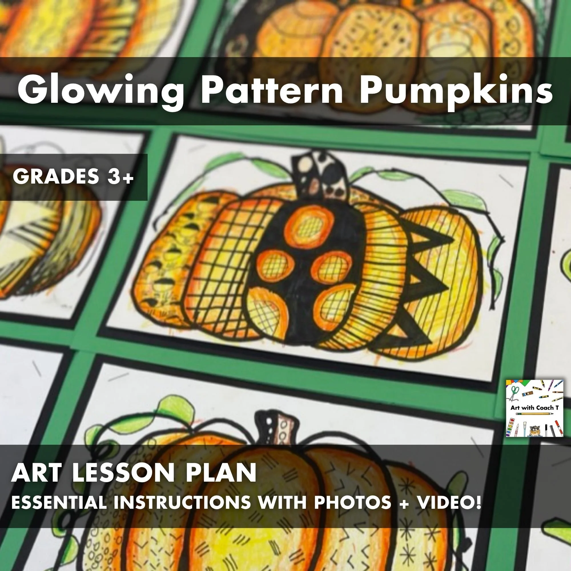 Glowing Pumpkins Art Lesson Plan