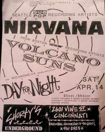 Scott Mussell is seeking this Nirvana flyer from 1990 if you have posters, handbills or any other Nirvana concert flyers contact Mussell at 515.707.7250 anytime or by email at srmussell@me.com.