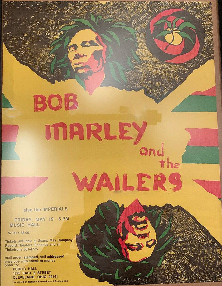 plaque métal concert poster vintage Bob marley reproduction concert poster