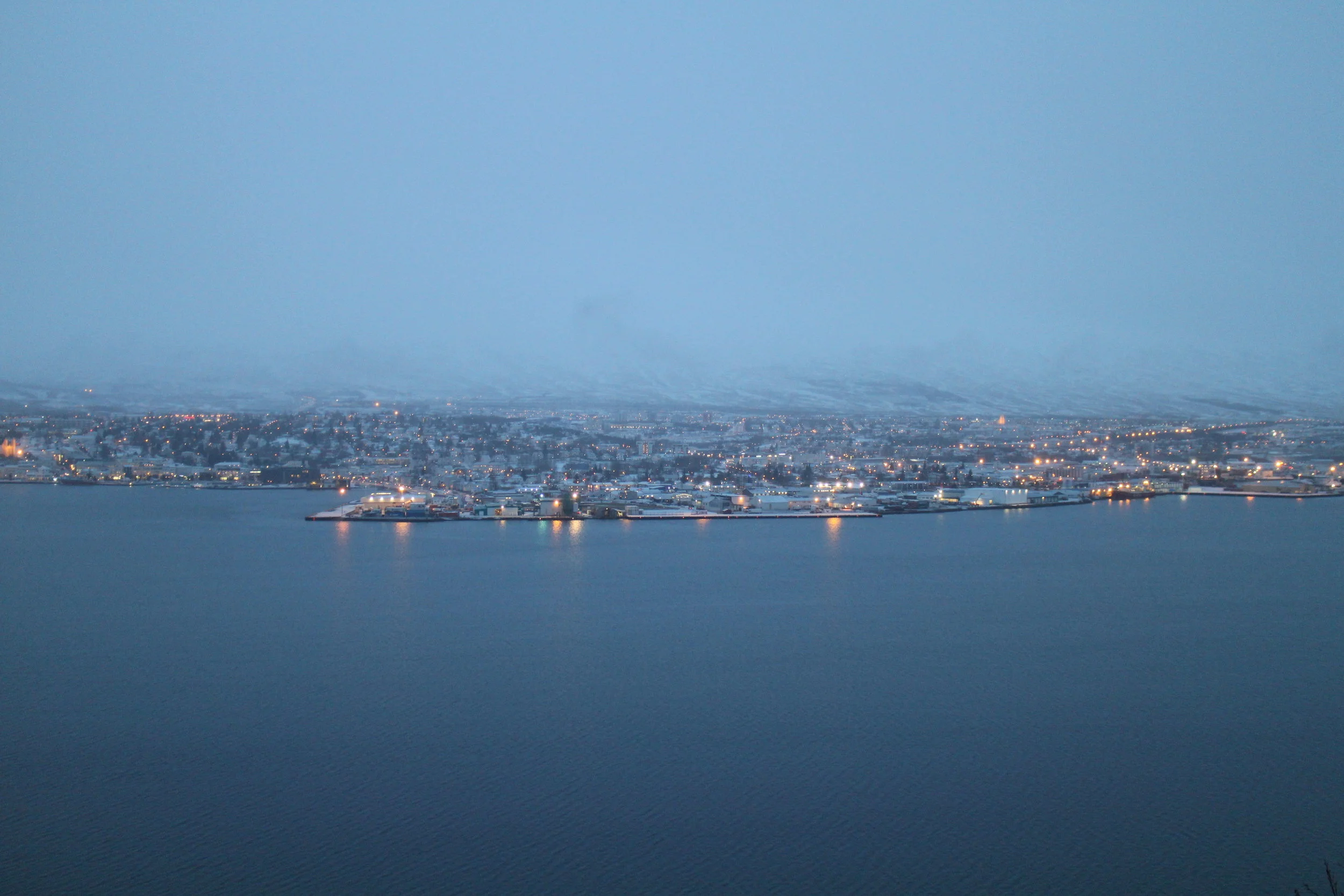 City Lights In The Morning Fog