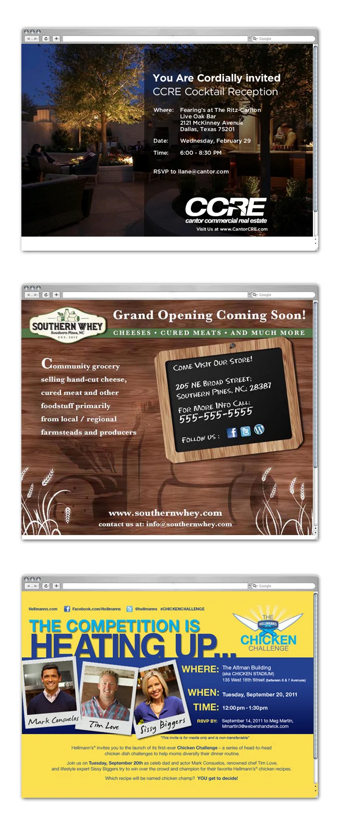 Assorted Landing Pages