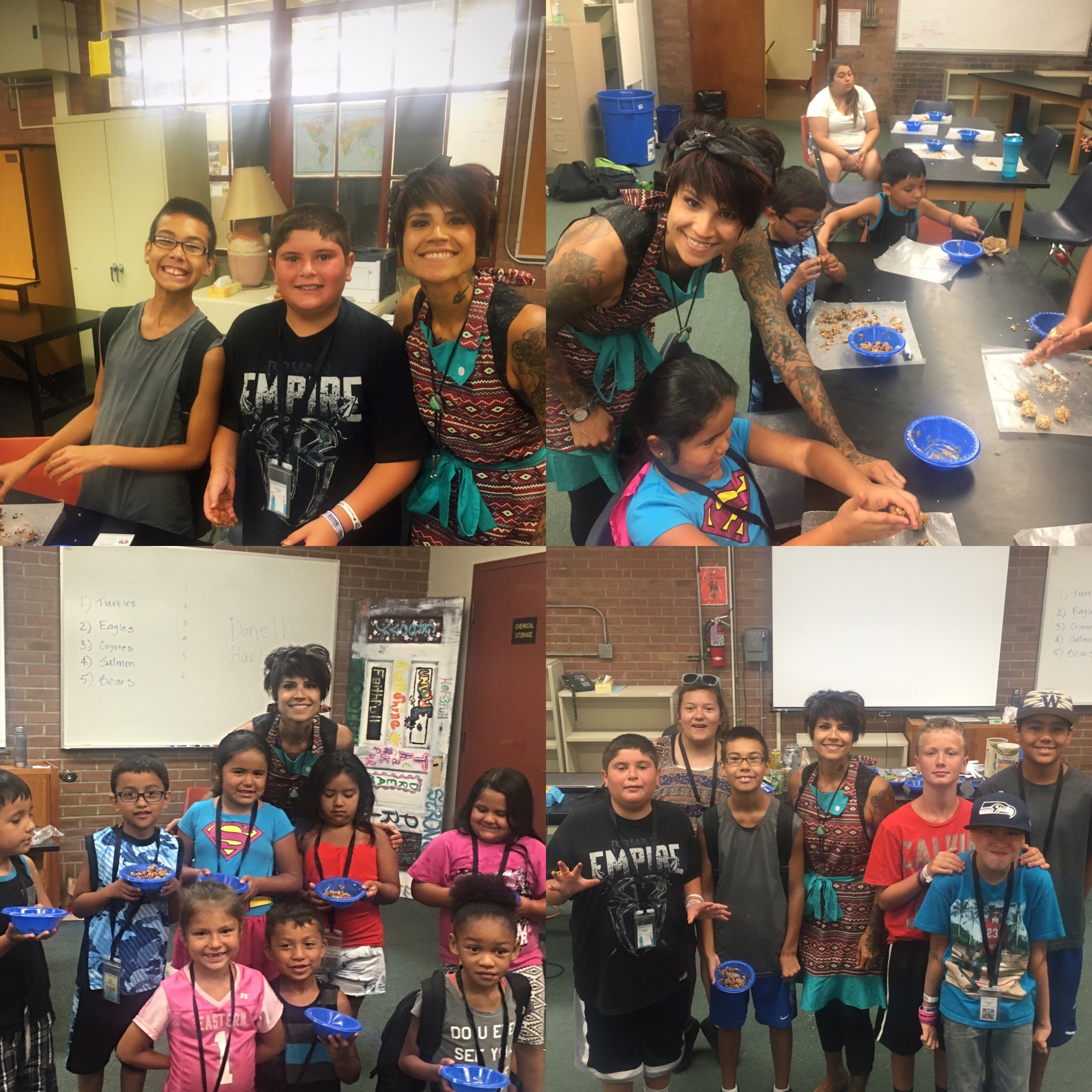 2016 Native youth summer camp at Havermale, the students made their own healthy raw cookies 
