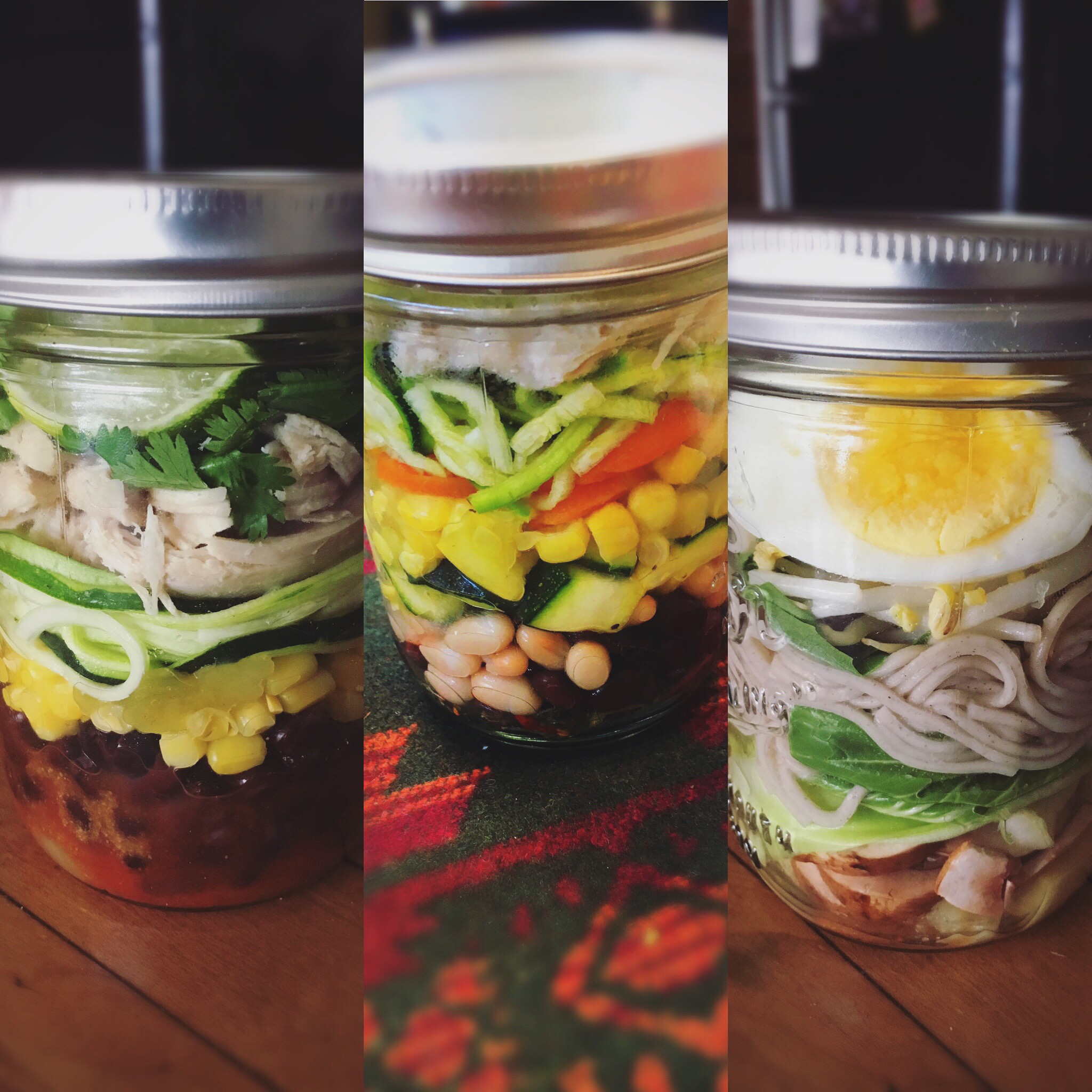 Left to right - Chicken tortilla soup, Native flavor noodle cup, Pho with an egg 