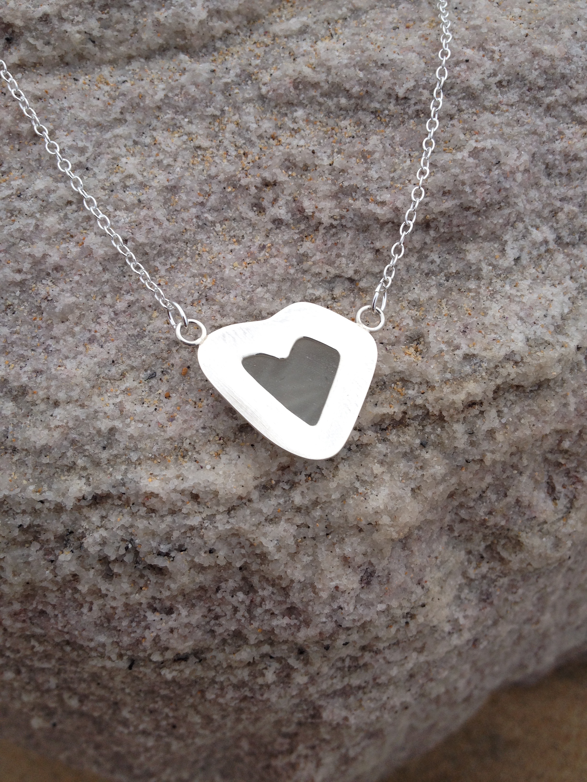Heart Shaped Sea Crystal Necklace