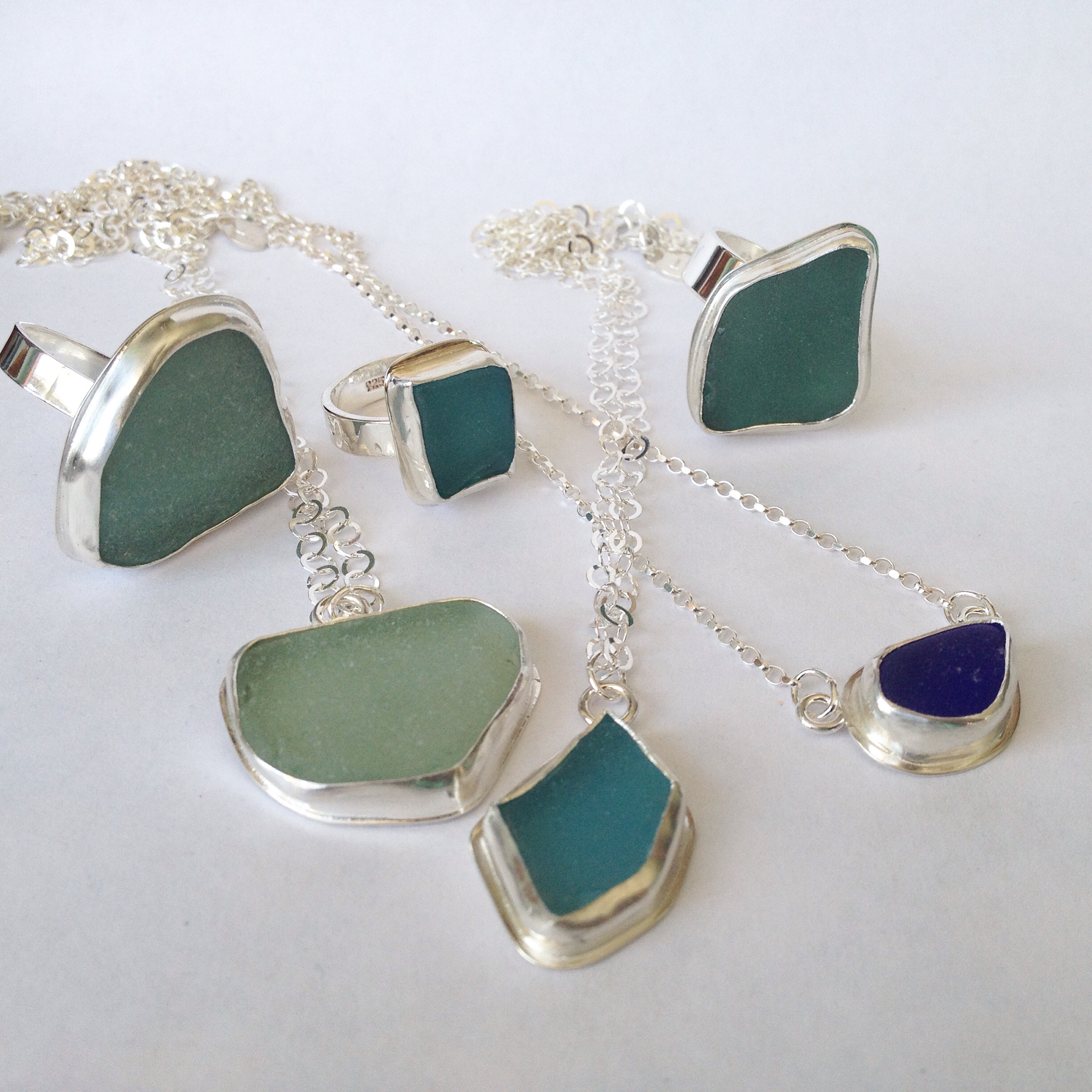 Blues and Turquoise Sea Glass Collection
