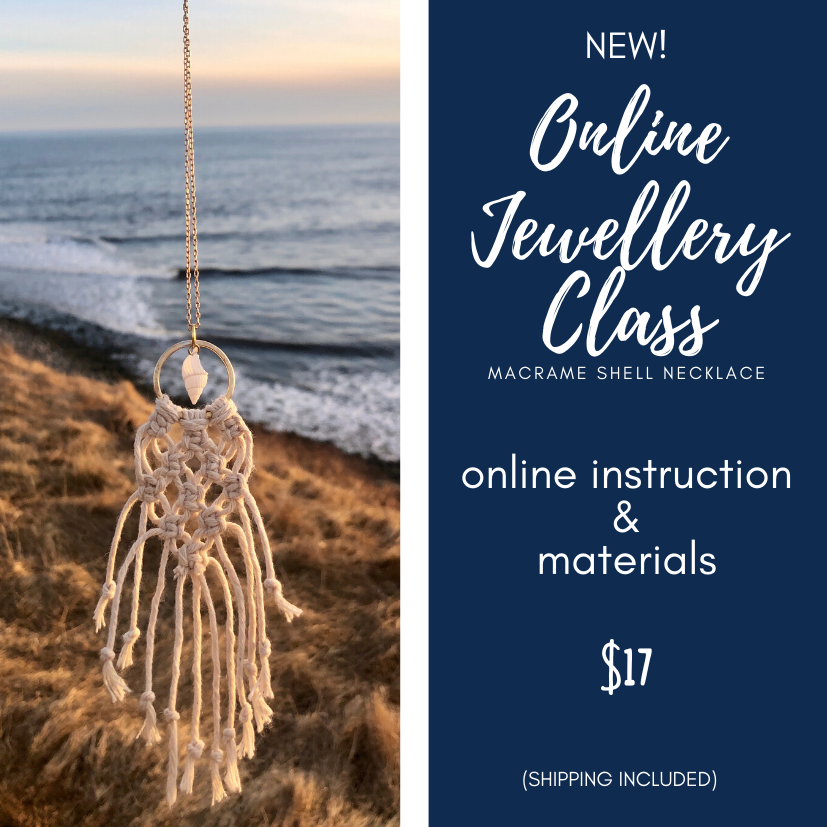 Online Jewellery Class ~ Macrame Shell Necklace