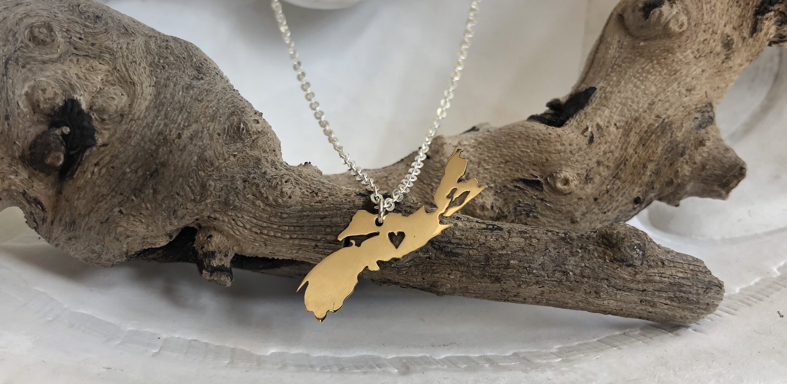 Nova Scotia Strong Brass Pendant with Necklace
