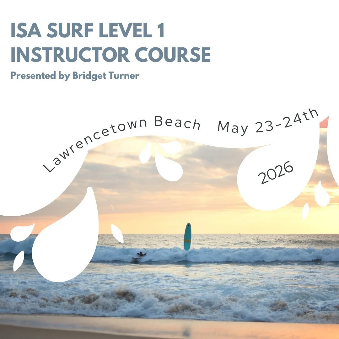 It's that time of year again! Spring is here and soon surf lessons will begin. I'll be offering the ISA Level 1 Instructor Course with @surfnovascotia 

Perhaps you are working for a surf school this summer or would like to volunteer for surf program