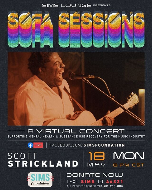 So happy to be performing on behalf of @simsfoundation in support of local musicians during mental health awareness month. I go live at 6pm CST via sims FB page with a full set of music. Hope y&rsquo;all tune in!