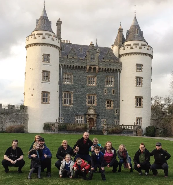 Some awesome folks in Killyleagh, Northern Ireland squatting to raise awareness of the more than one billion people who face the indignity of open defecation.