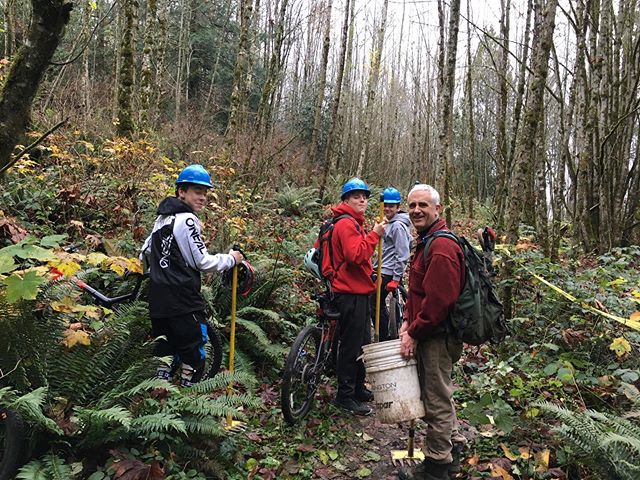 Good day, eh! #trailbuilding thanks pilchuk middle and high school race team.