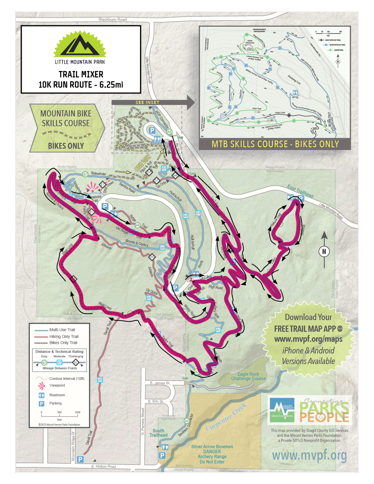 2025 Trail Mixer - 10K Trail Run Route