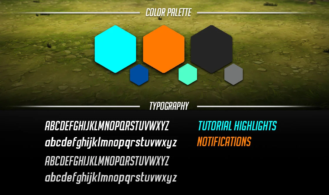 UI color palette and font