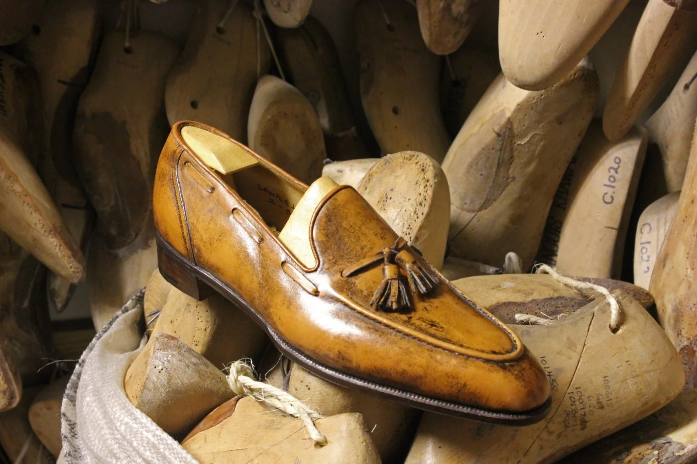 A bespoke George Cleverley shoe made for prolific client Baron de Rédé .