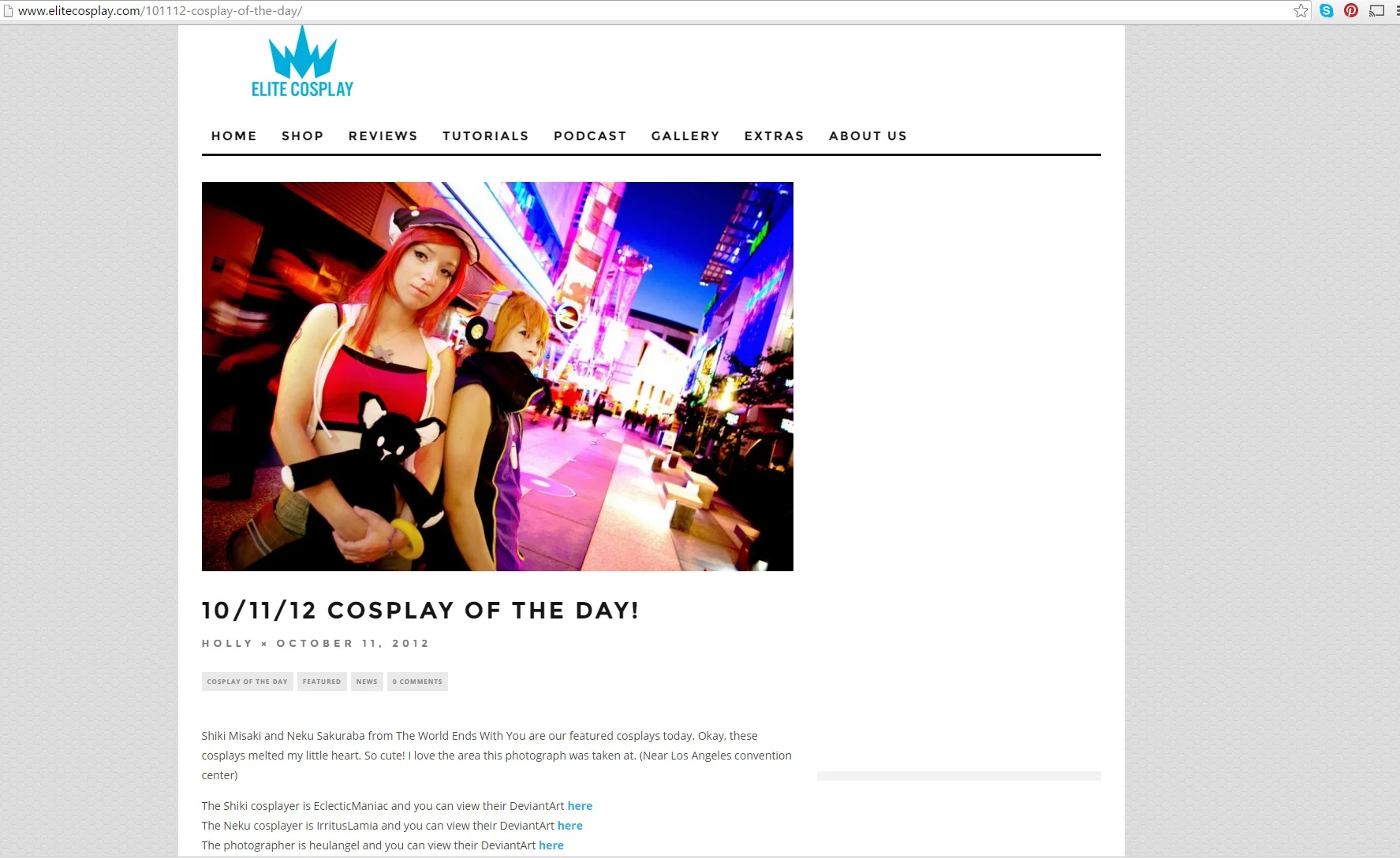 Elite Cosplay Photo Feature; Personal Credit - Photography