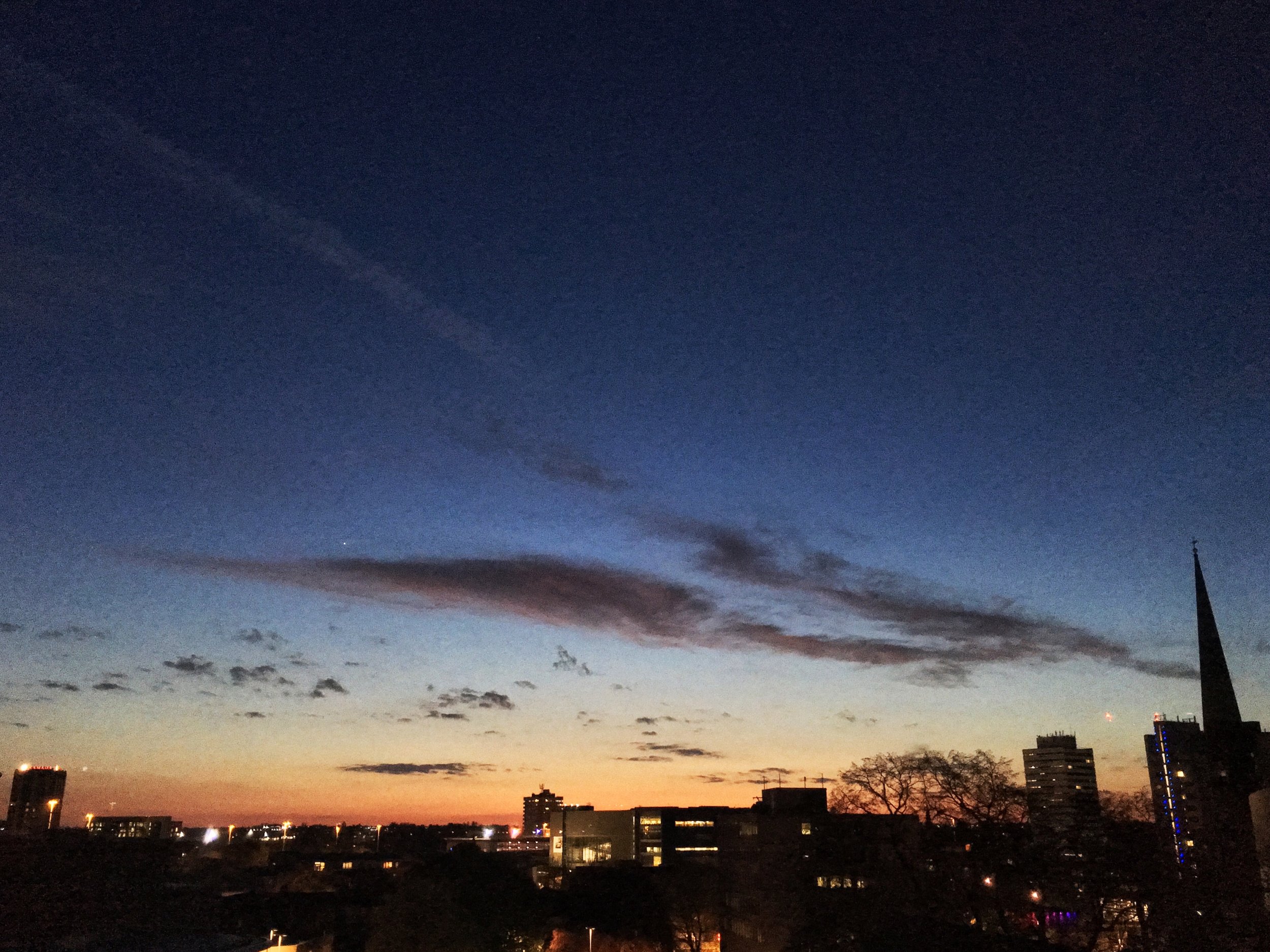 Sunset view over Coventry