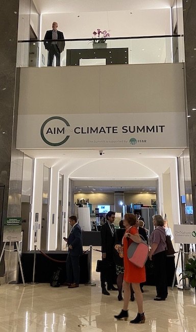 The AIM for Climate Summit took place May 8-10, 2023, at the JW Marriott Hotel in downtown Washington, D.C., near the White House.