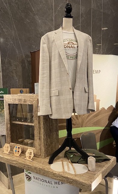 Sport coat made from hemp fiber