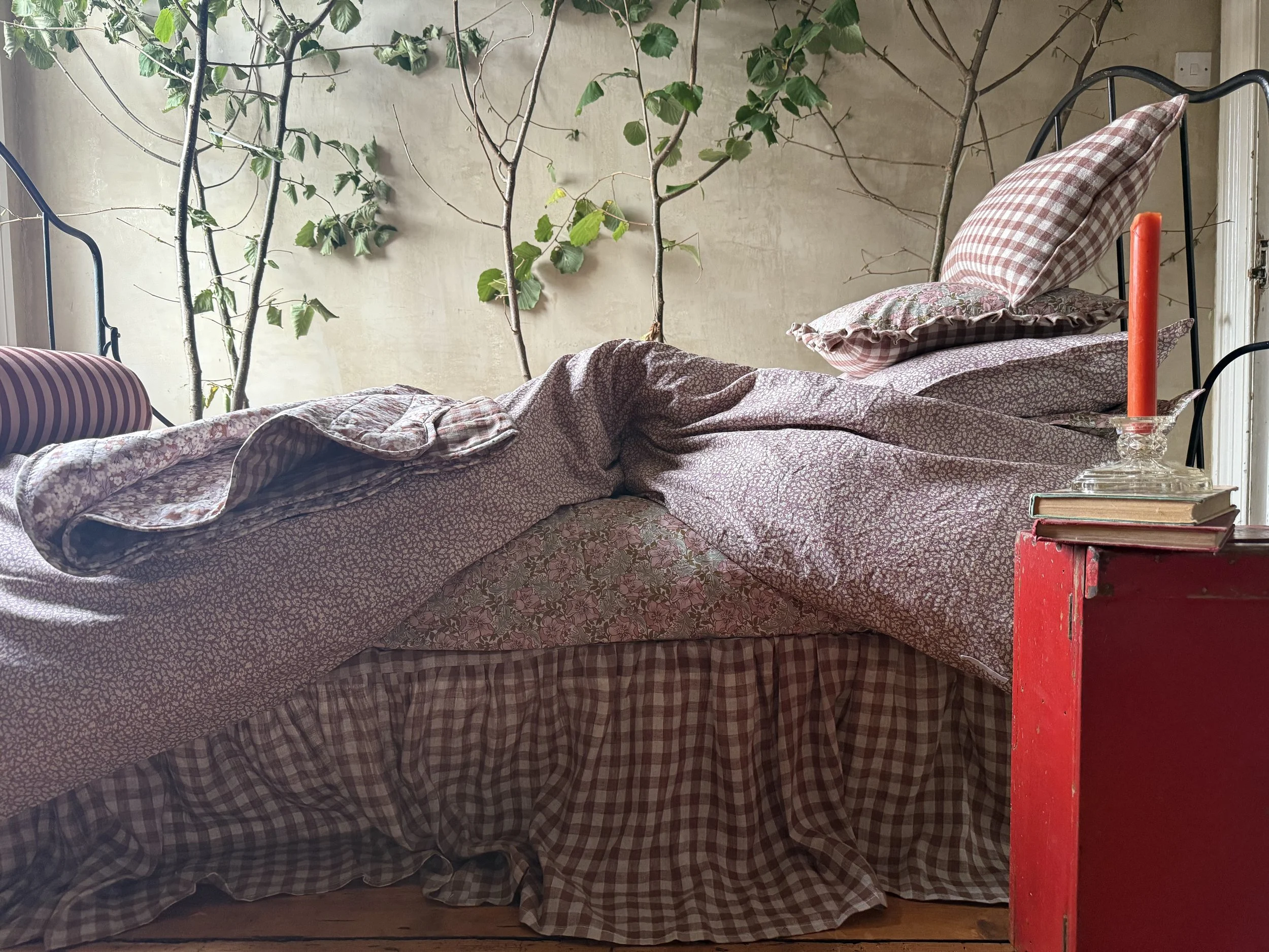 Bedding made with Liberty Fabric 'Millie Francesca'
