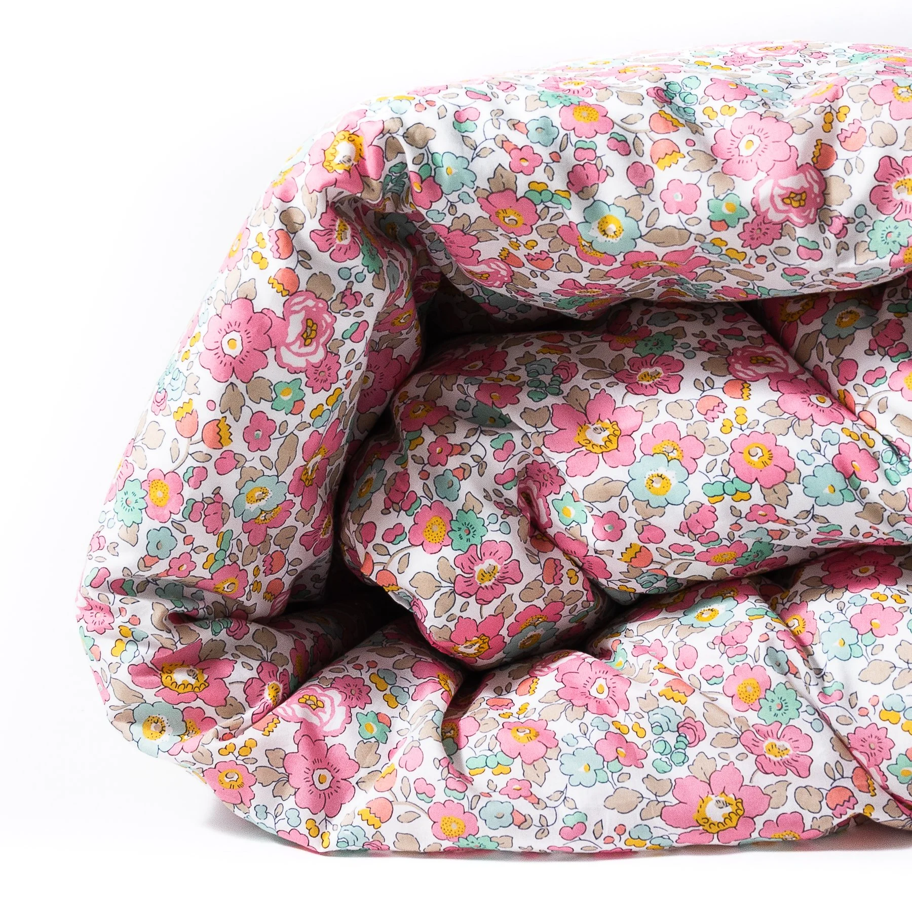 Bedding made with Liberty Fabric 'Betsy Pink'