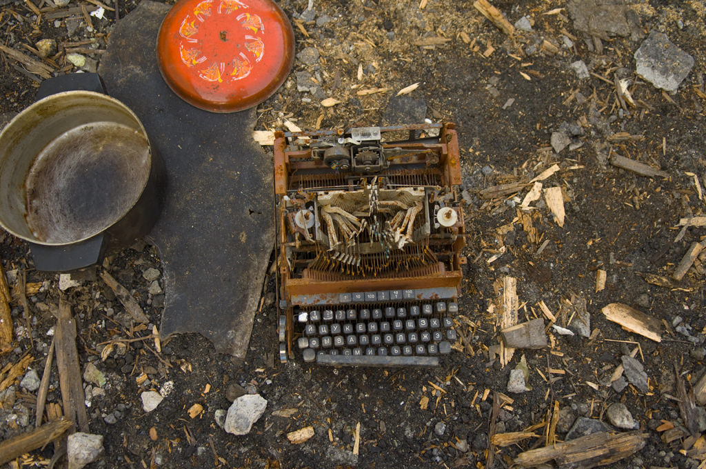 (142) a typing machine in a bombed house, zugdidi, georgia.jpg