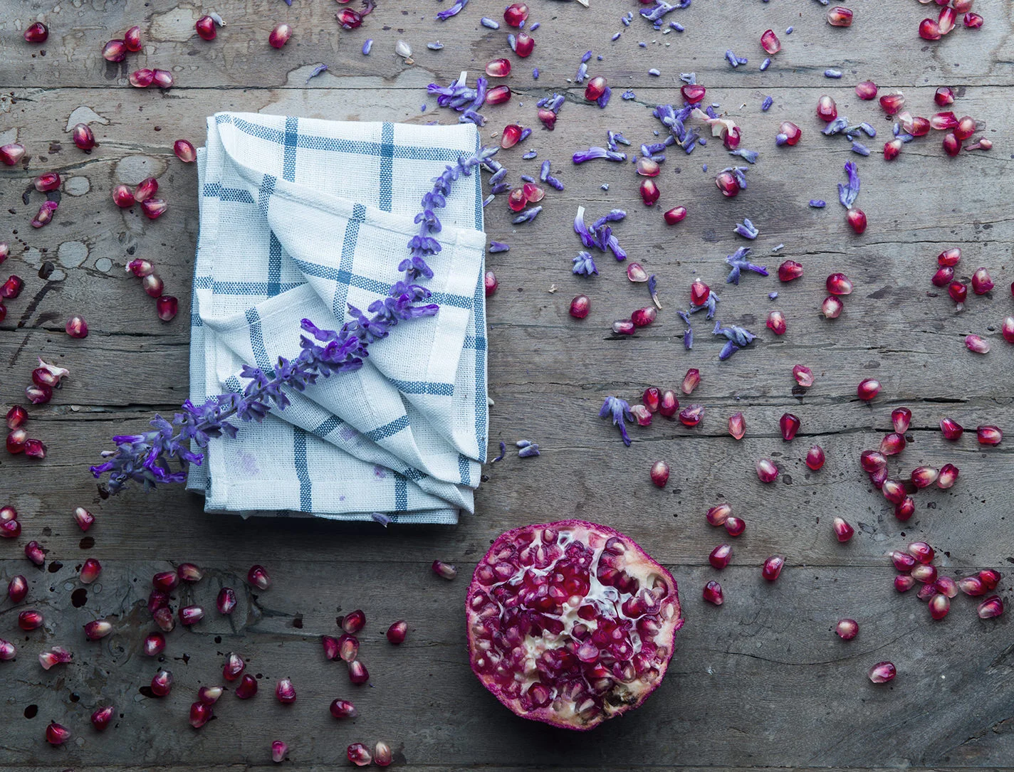 (ts1253) lavender leaf and pomegranate on a wooden table 2.jpg