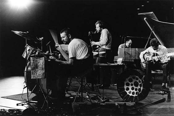 Met Willem Breuker, Misha Mengelberg en Derek Bailey, 1970. Foto Pieter Boersma