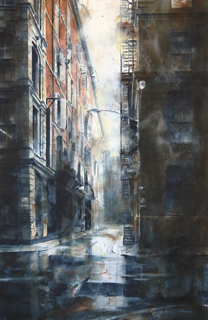 Cortlandt Alley South, rain